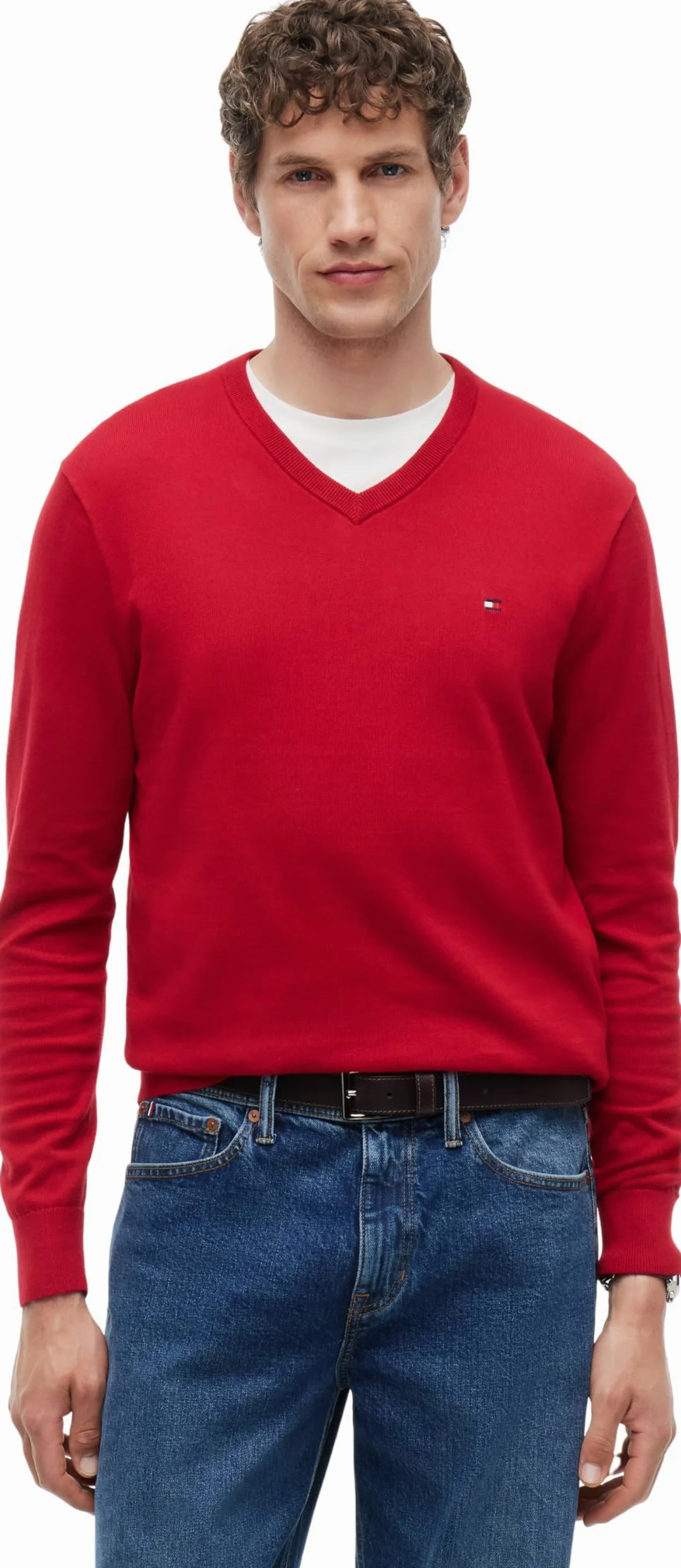 Tommy Hilfiger Pull Homme Essential Cotton Col en V