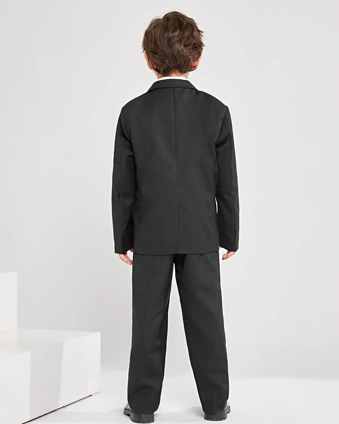 LOLANTA 5 pièces Smoking Garçon Enfant - Costume Cérémonie Mariage avec Noeud Papillon, Tenue de Soirée pour Garçon 2-14 Ans