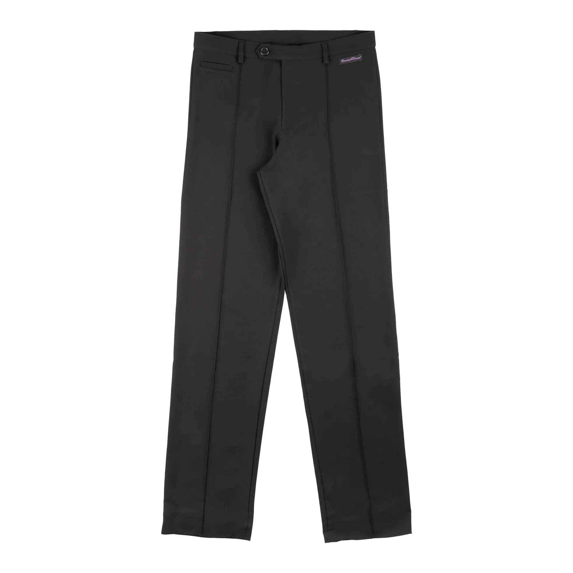 Pantalon homme Slim Fit en tissu technique pour danse de salon, danse standard et danse latino-américaine, avec surpiqûre centrale et poche