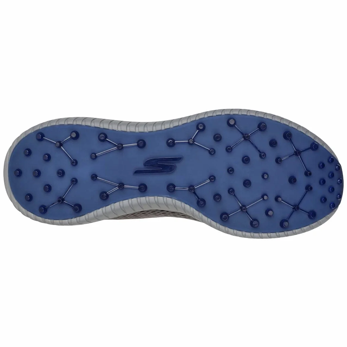 Skechers Homme Elite 5 Range Relaxed Fit Waterproof Spikeless Golf Shoe Baskets, Charcoal Textile/Navy Trim, 43.5 EU