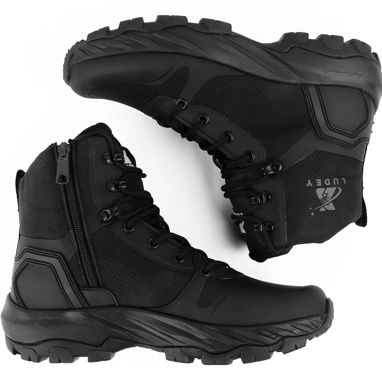 Léger Rangers Bottes Militaire Homme Fermeture Éclair Latérale YKK Durable Chaussure Bottes de Police Bottes de Combat Tactique Respirantes