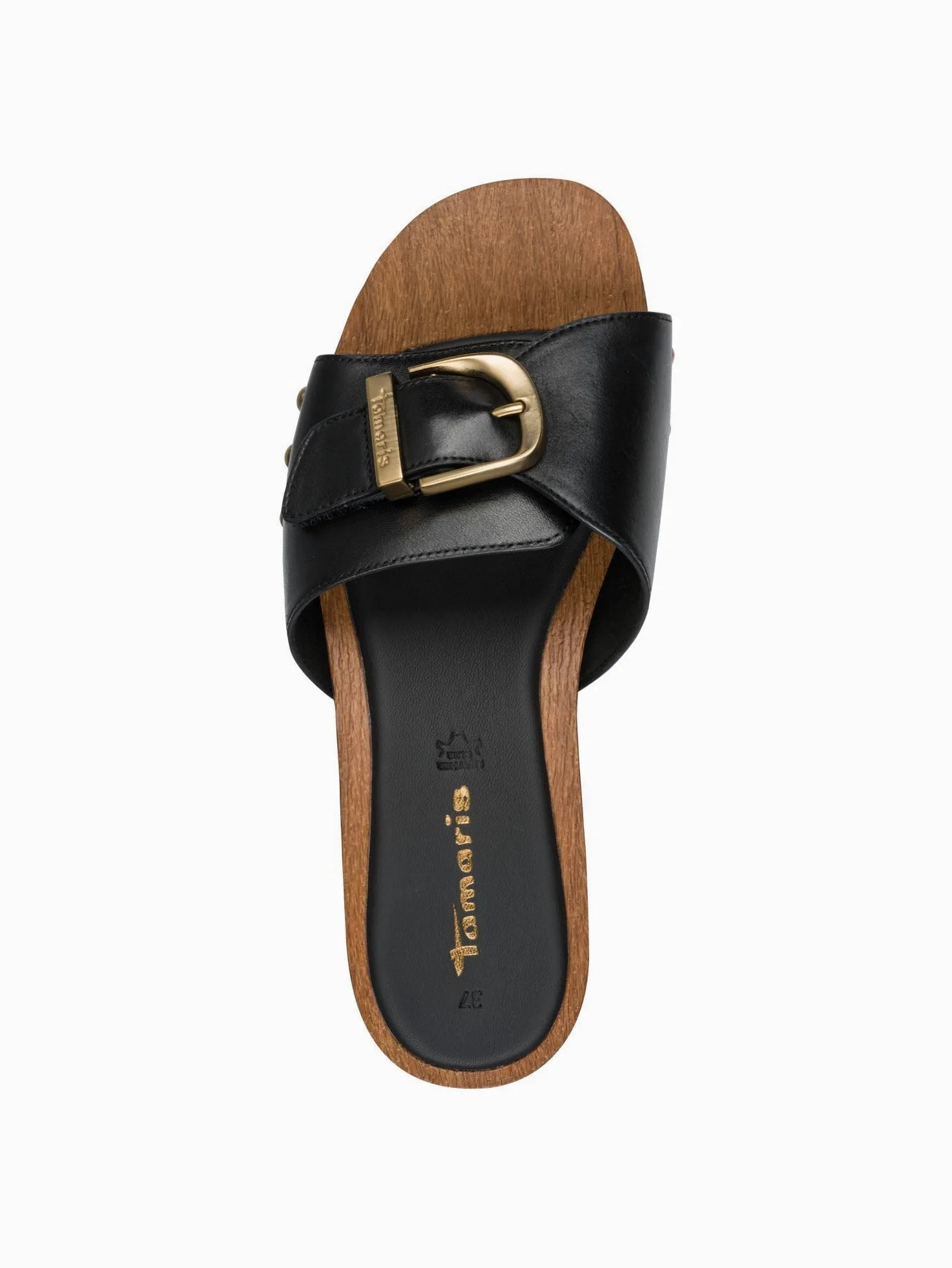 Tamaris Mule femme à talon compensé en cuir