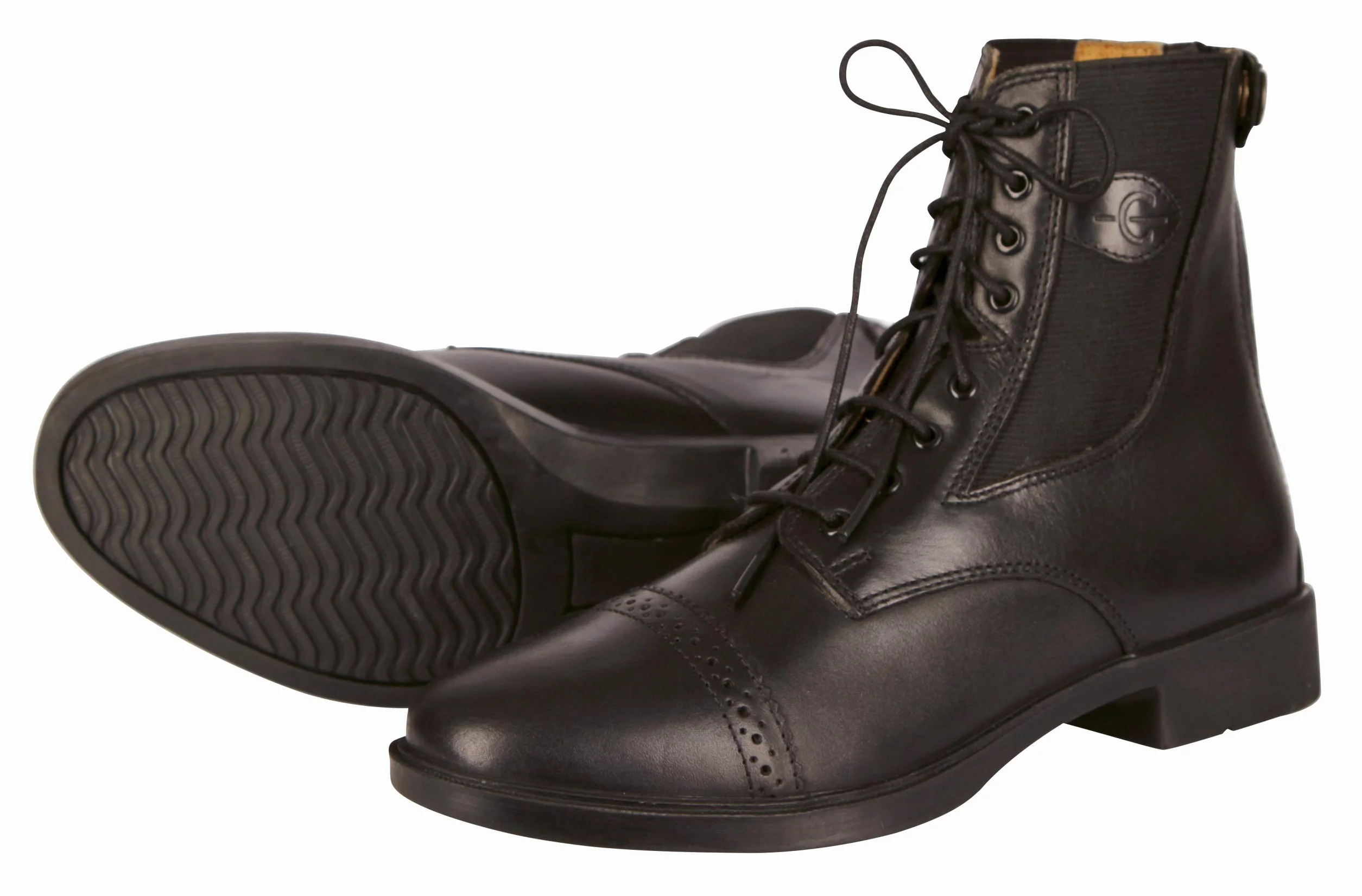 Kerbl Schnürstiefelette Monaco Glattleder, Schwarz GR. 40, Bottes d'équitation pour Femme - Noir - Schwarz (Schwarz; 19-0303), 40 EU