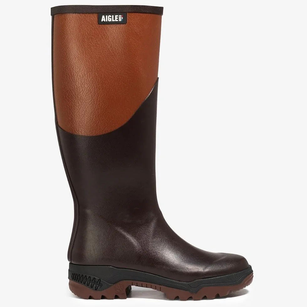 Aigle PARCOURS 2 – Bottes en Caoutchouc anti-fatigue Femme | Idéales chasse, travail et agriculture | Confort longue durée | 100% imperméables | Fabriqué en France