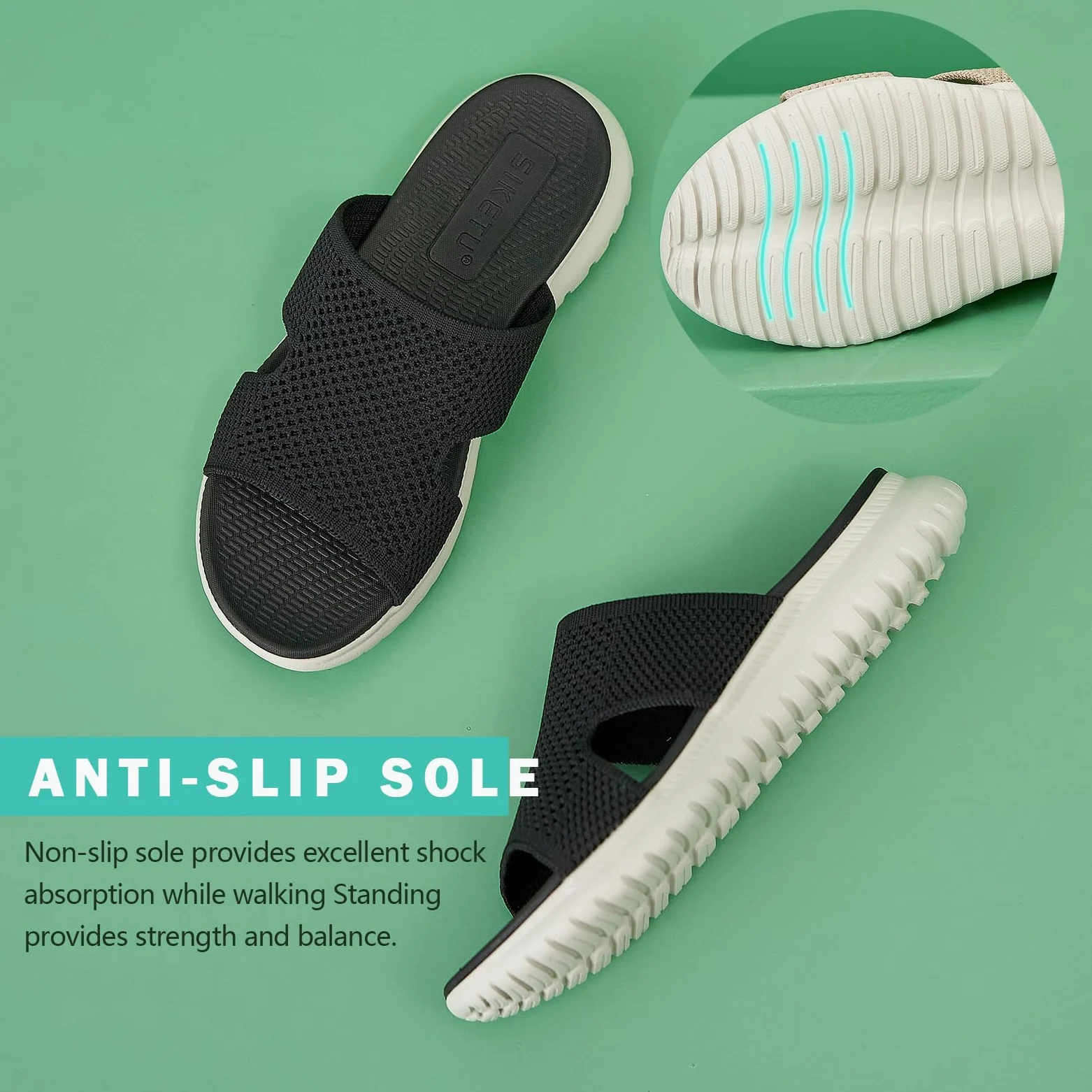 Sandales Femme Été Confortable Orthopédique Chaussons Legere Chaussures Plate Claquettes