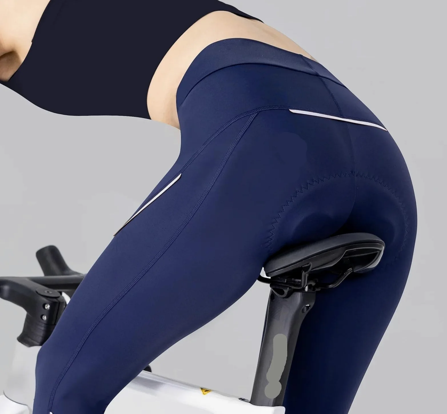 Pantalon De Cyclisme Pantalons de Cyclisme Femmes Pantalons de Cyclisme été équitation VTT Pantalon Route vélo rembourré Respirant vélo Pantalons Longs pour Cyclisme(Red,S)