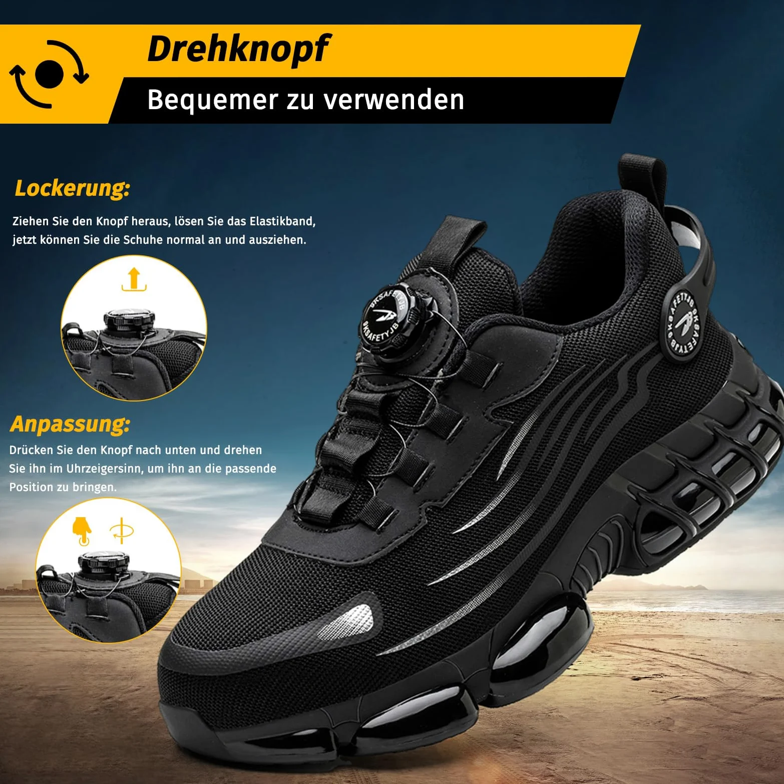 FOGOIN Chaussures de Sécurité Hommes S3, Baskets de Securite Femme, Chaussures de Travail Respirantes et Anti-Pénétration