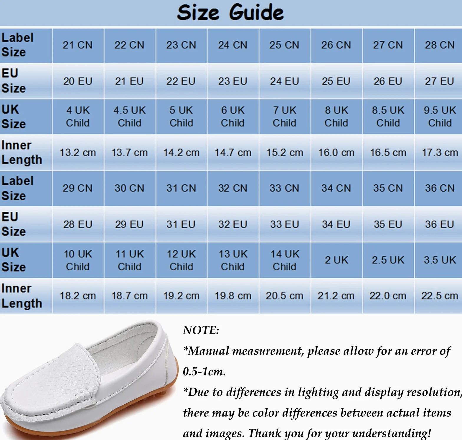 Mocassins pour Enfant Cuir Bateau Chaussures Garçon Mode Oxford Chaussures Fille Décontracté Confortable Mocassin Plates Loafers, Blanc 32 EU