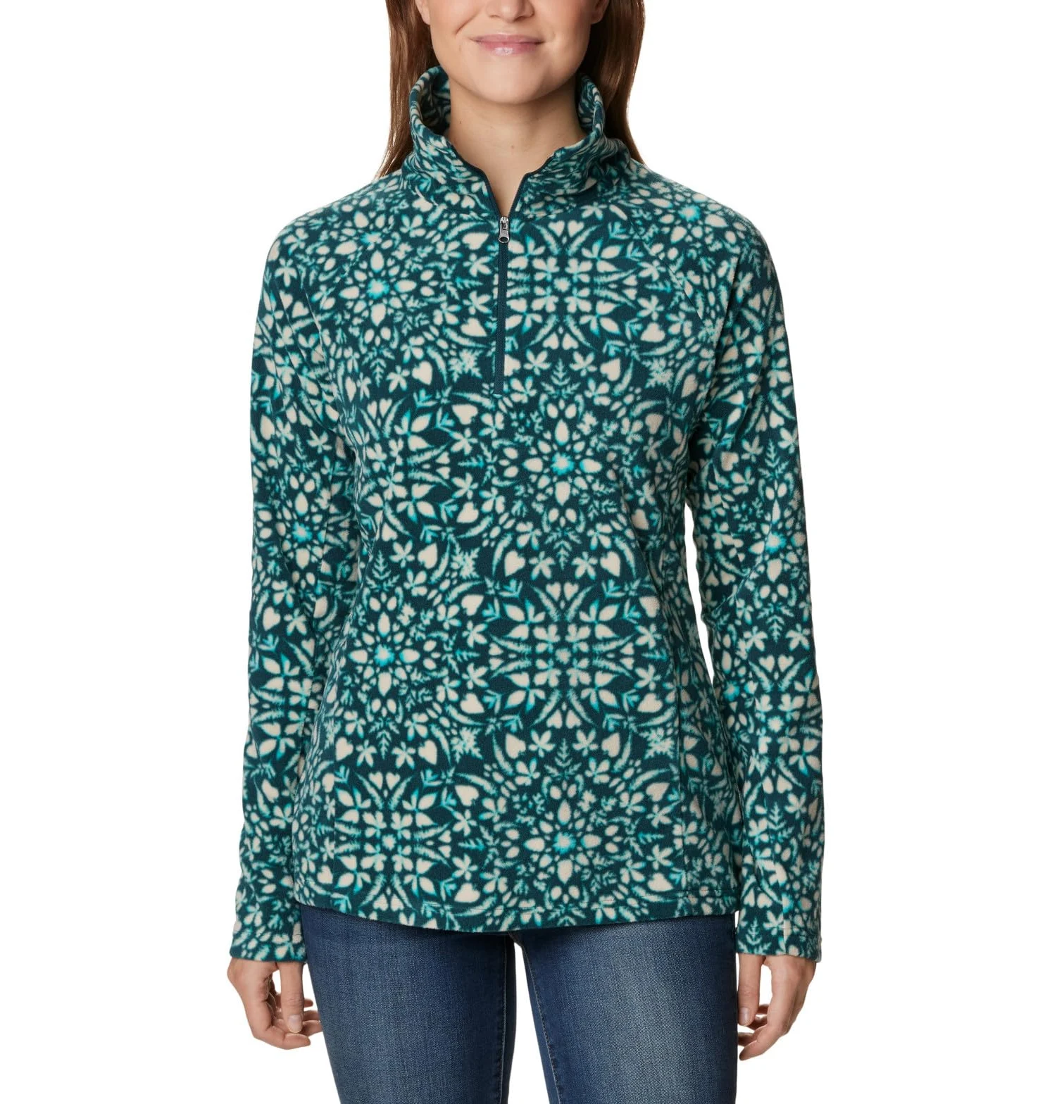 Columbia Women's Glacial Iv Print Half Zip Pullover Sweater