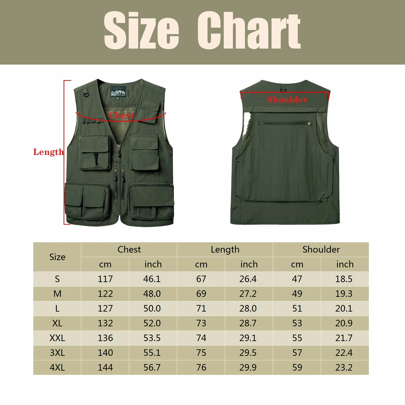 Gilet D'extérieur pour Homme Gilet de Pêche avec Multi-Poches Léger Respirant à Séchage Rapide Veste Sans Manches Vêtements Veste de Sport Photographie Camping Chasse Gilets