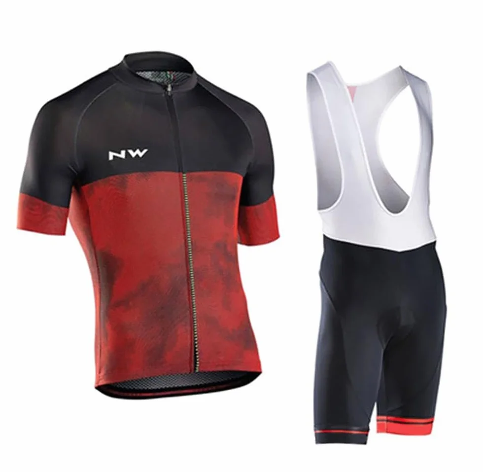 Moxilyn Ensemble maillot de cyclisme à manches courtes pour homme - Maillot de cyclisme à manches courtes + pantalon de cyclisme avec gel 9D - Veste et pantalon de cyclisme en gaze d'origine