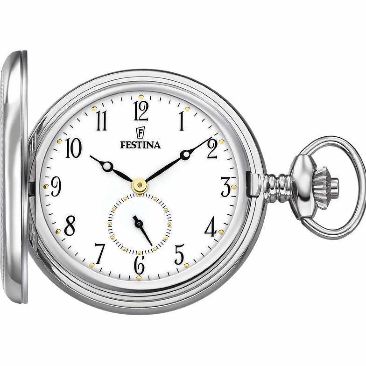 Festina Montre de Poche Homme avec Chaîne - Acier Inoxydable 316L - Mouvement Quartz - Style Classique, Vintage et Élégant F2026/1