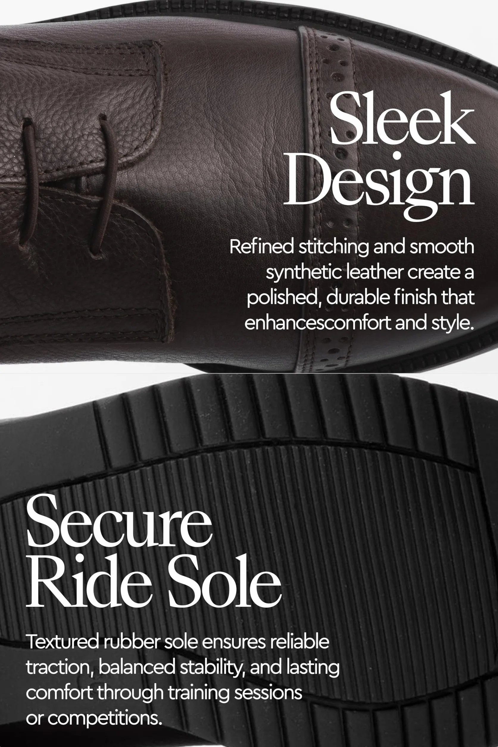 HORZE Femme, Bottes d'équitation Verona, Aspect Cuir, Bracelets Amovibles, Marron, 40R