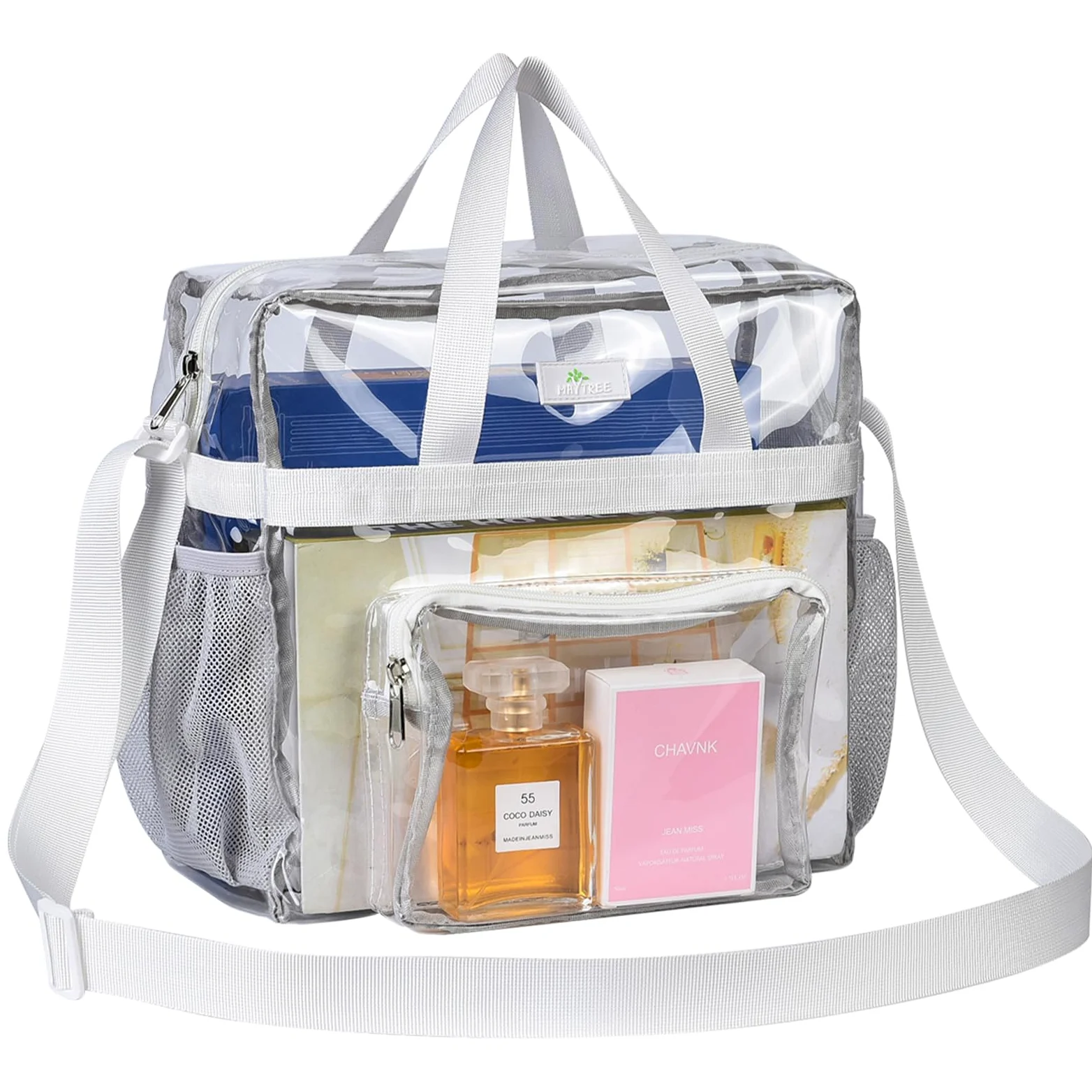 May Tree 12612 Sac à déjeuner Transparent avec Sangles renforcées pour Le Travail et Les événements Sportifs