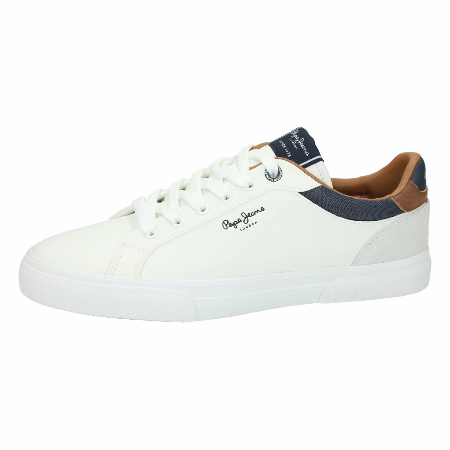 Pepe Jeans Baskets en Cuir Tribunal De Kenton Blanc