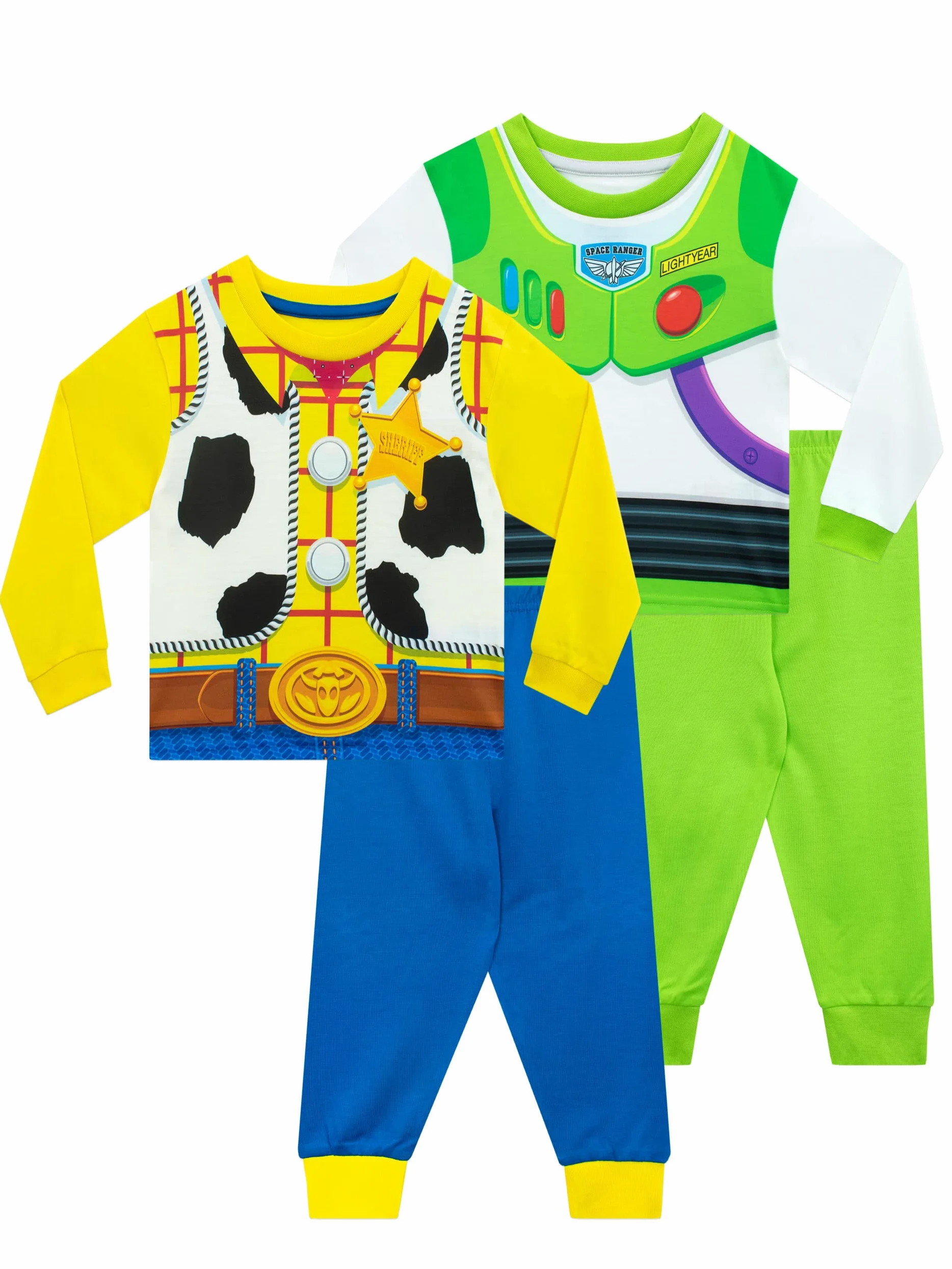 Disney Pyjamas Garcon | Ensemble Enfant Garcon Toy Story Lot de 2 | Buzz L'eclair & Woody