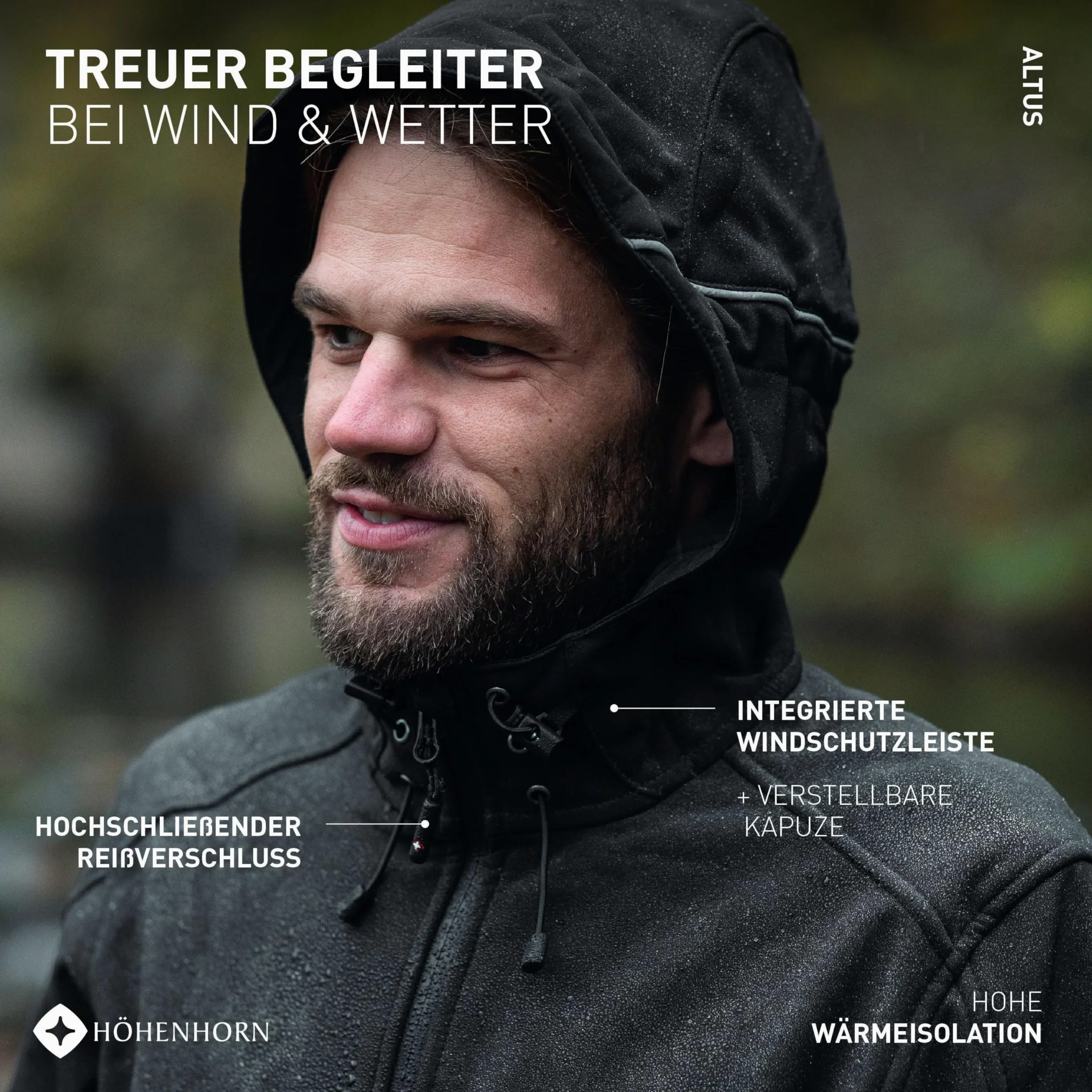 Höhenhorn Altus Veste Softshell pour homme Outdoor Function résistant à l'eau