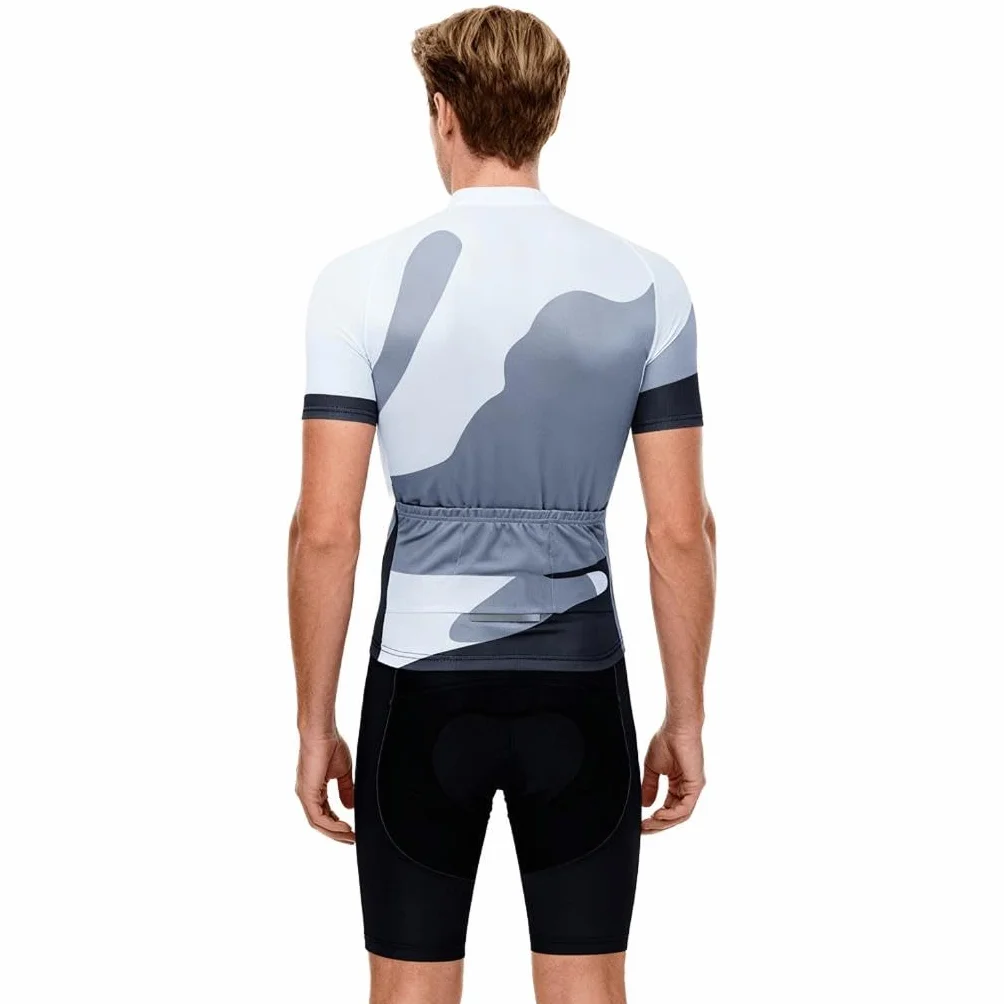Moxilyn Ensemble maillot de cyclisme à manches courtes pour homme - Maillot de cyclisme à manches courtes + pantalon de cyclisme avec gel 9D - Veste et pantalon de cyclisme en gaze d'origine