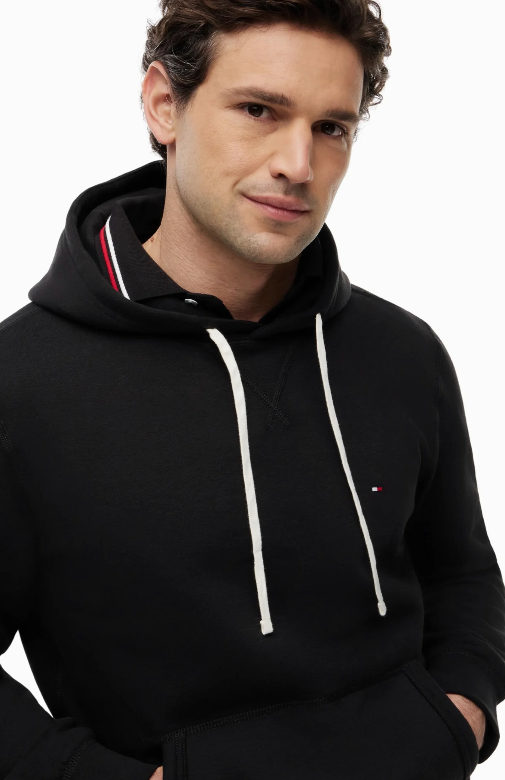 Tommy Hilfiger Sweat à Capuche Homme Essential Fleece Regular Fit