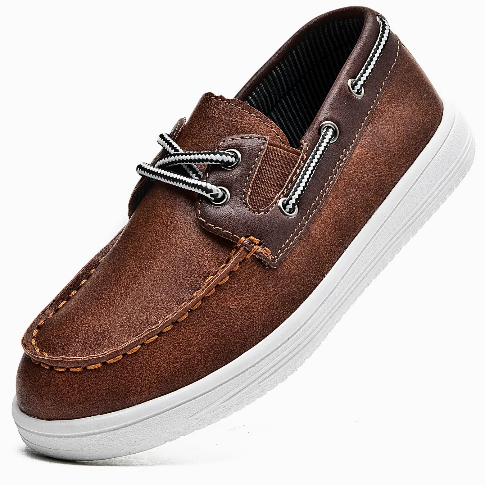 DADAWEN Classique Loafers Mocassins Garçon Chaussures Bateau à Lacets,Chaussure d'uniforme Scolaire Garçon