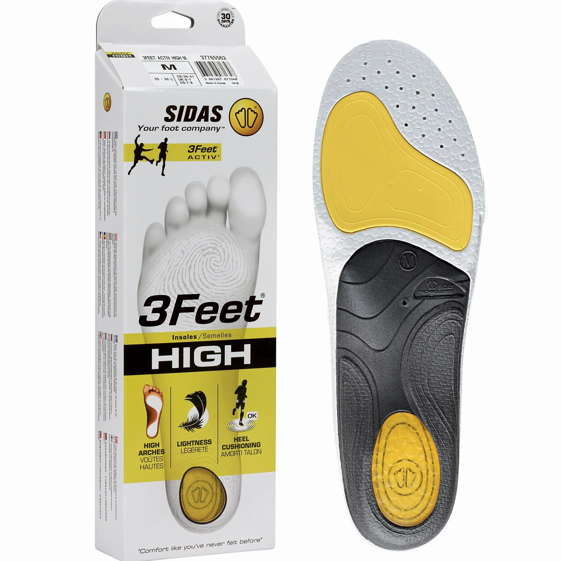 Sidas 3feet Activ High Semelle Course à Pied Mixte
