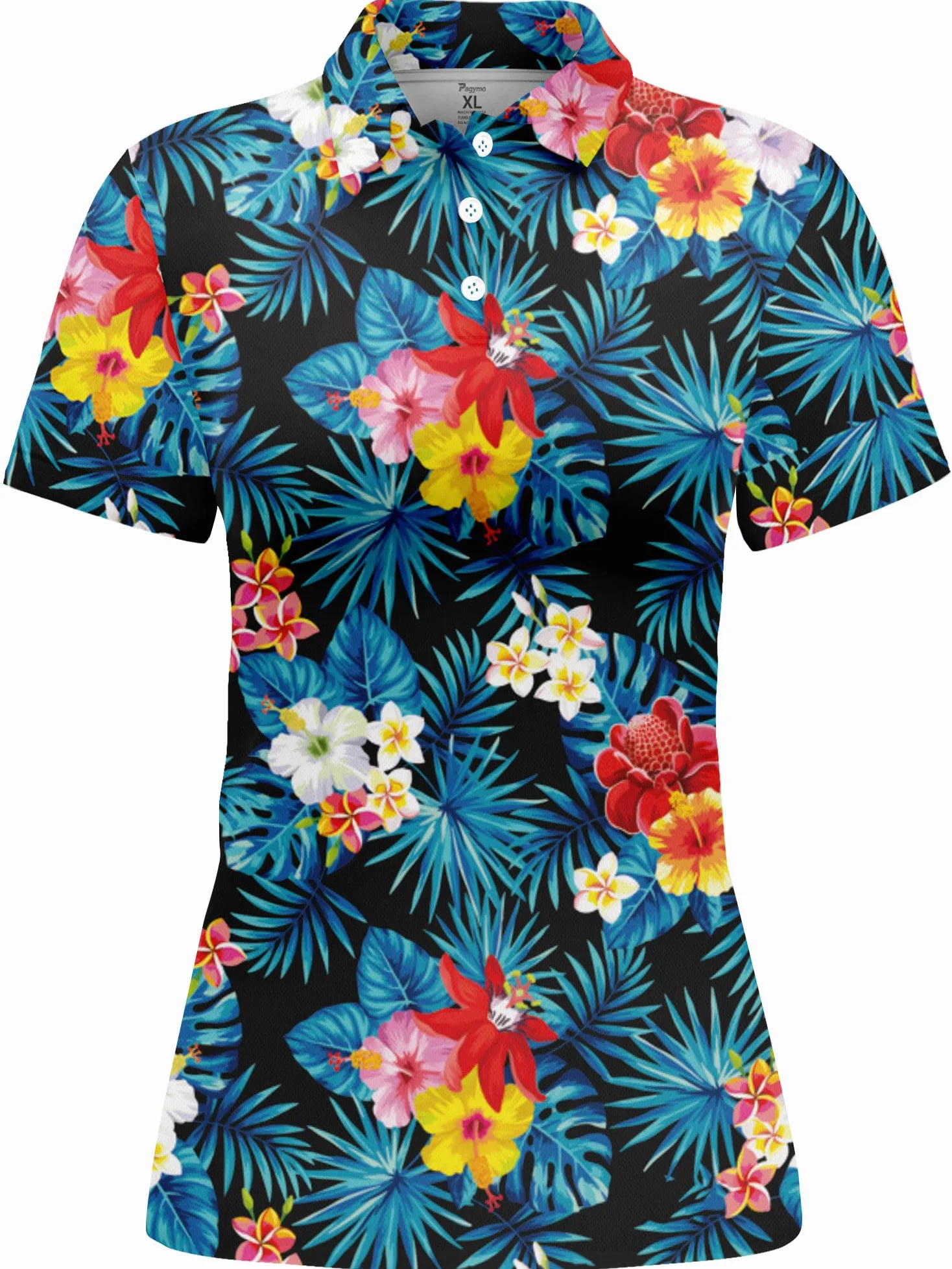PAGYMO Polo de golf hawaïen amusant pour femme