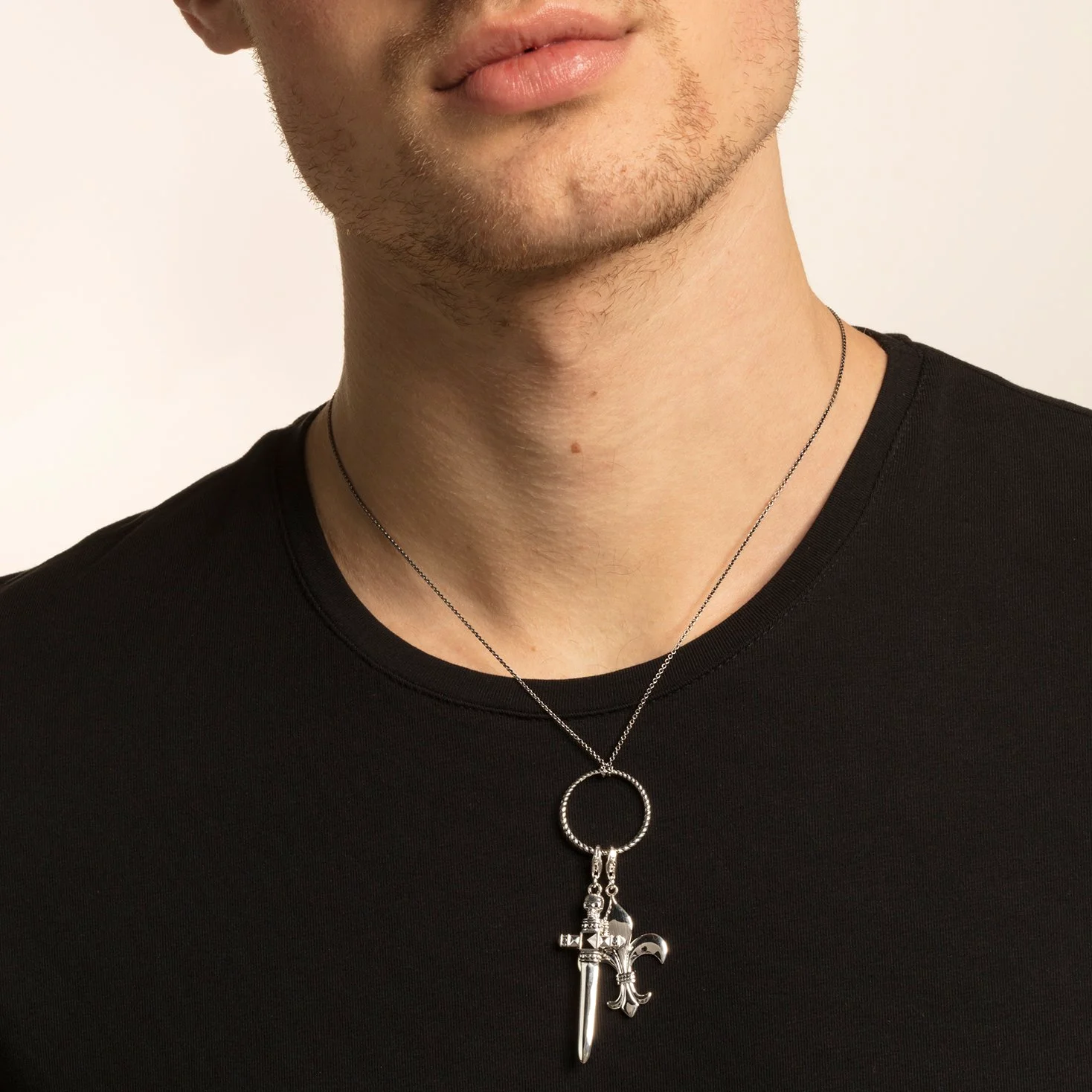 Thomas Sabo Femme Homme Charm Pendentif Fleur de Lys Charm Club Argent Sterling 925 Y0015-637-21