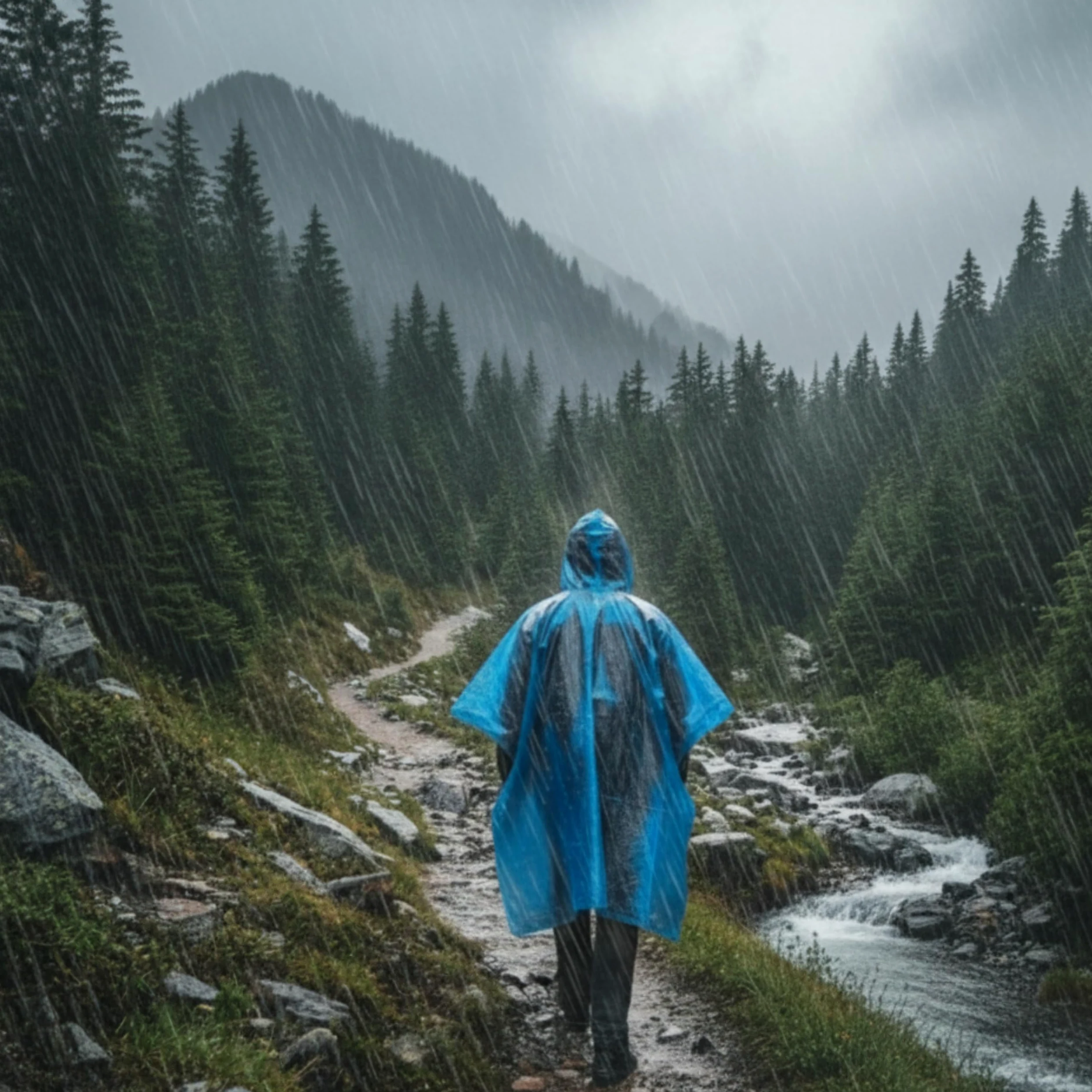 Lot de 50 Ponchos Imperméables d'Urgence. Imperméable Transparent Cape de Pluie Pliable Homme et Femme, Veste Légère et Portable pour les Excursions