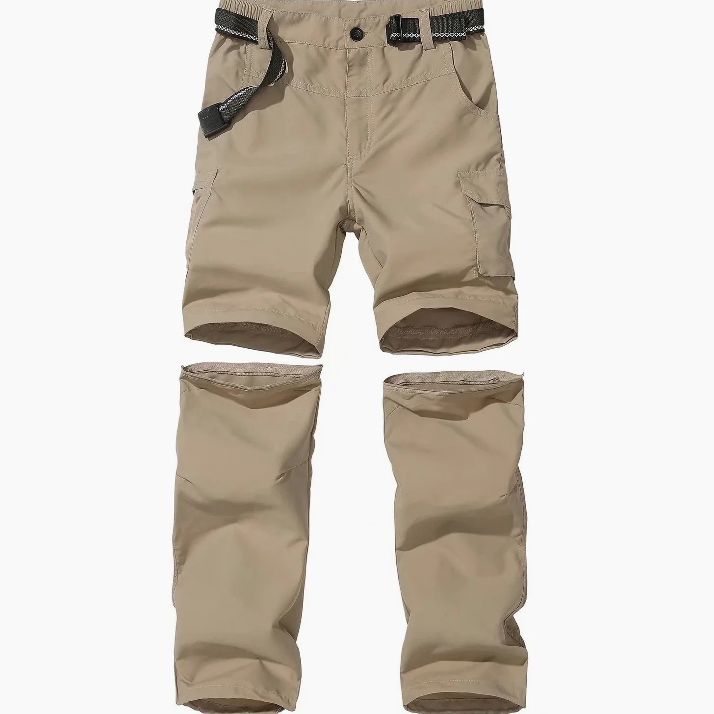 FLYGAGA Pantalon d'extérieur pour Enfants, Pantalon de Randonnée, Pantalon Cargo pour Enfants, Convertible d'escalade de Randonnée Imperméable à Séchage Rapide pour Garçon