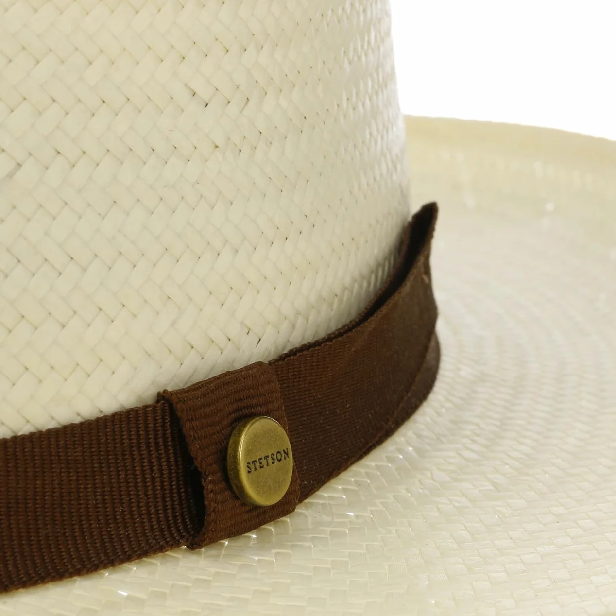 Stetson Chapeau en Paille Fallkirk Fedora Toyo Femme/Homme - de Soleil avec Ruban Gros Grain Ete Printemps-ete