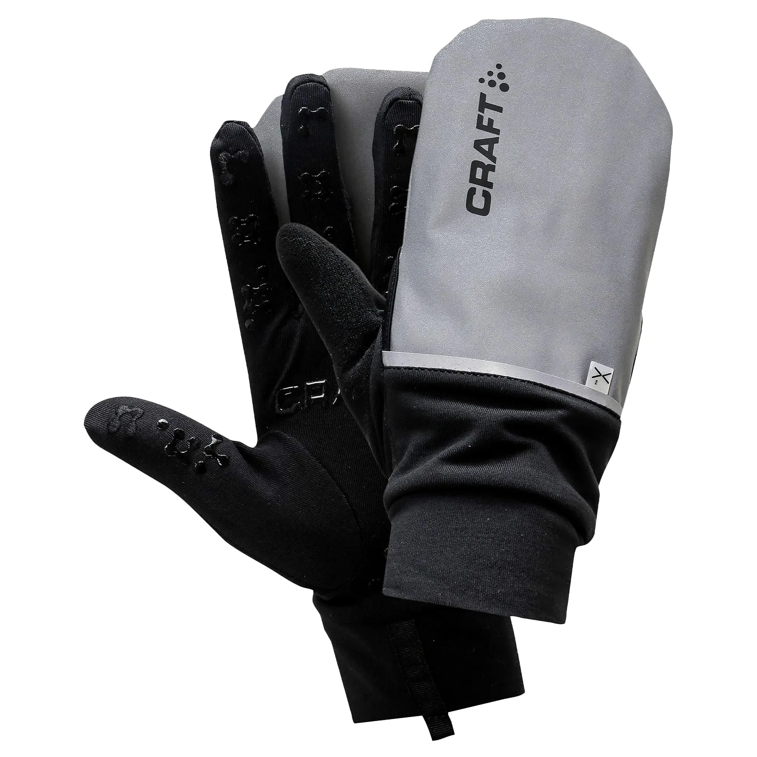 CRAFT Hybrid Weather Gants de Running Chauds* Gants de Running Argent/Noir FR: L (Taille Fabricant: 10 L)
