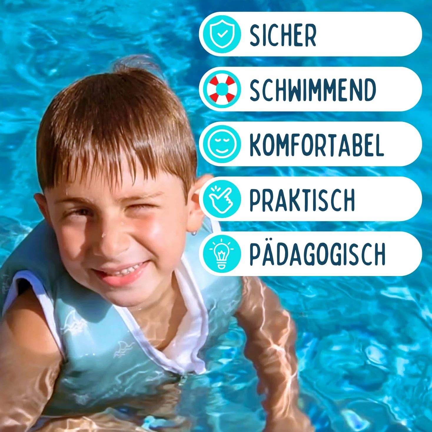 Maillot de Bain Flottant pour garçon et Fille : Willie - Maillot bouée - Combinaison Flottante - Gilet Flottant Confortable pour la Sécurité et l'Apprentissage de la Natation