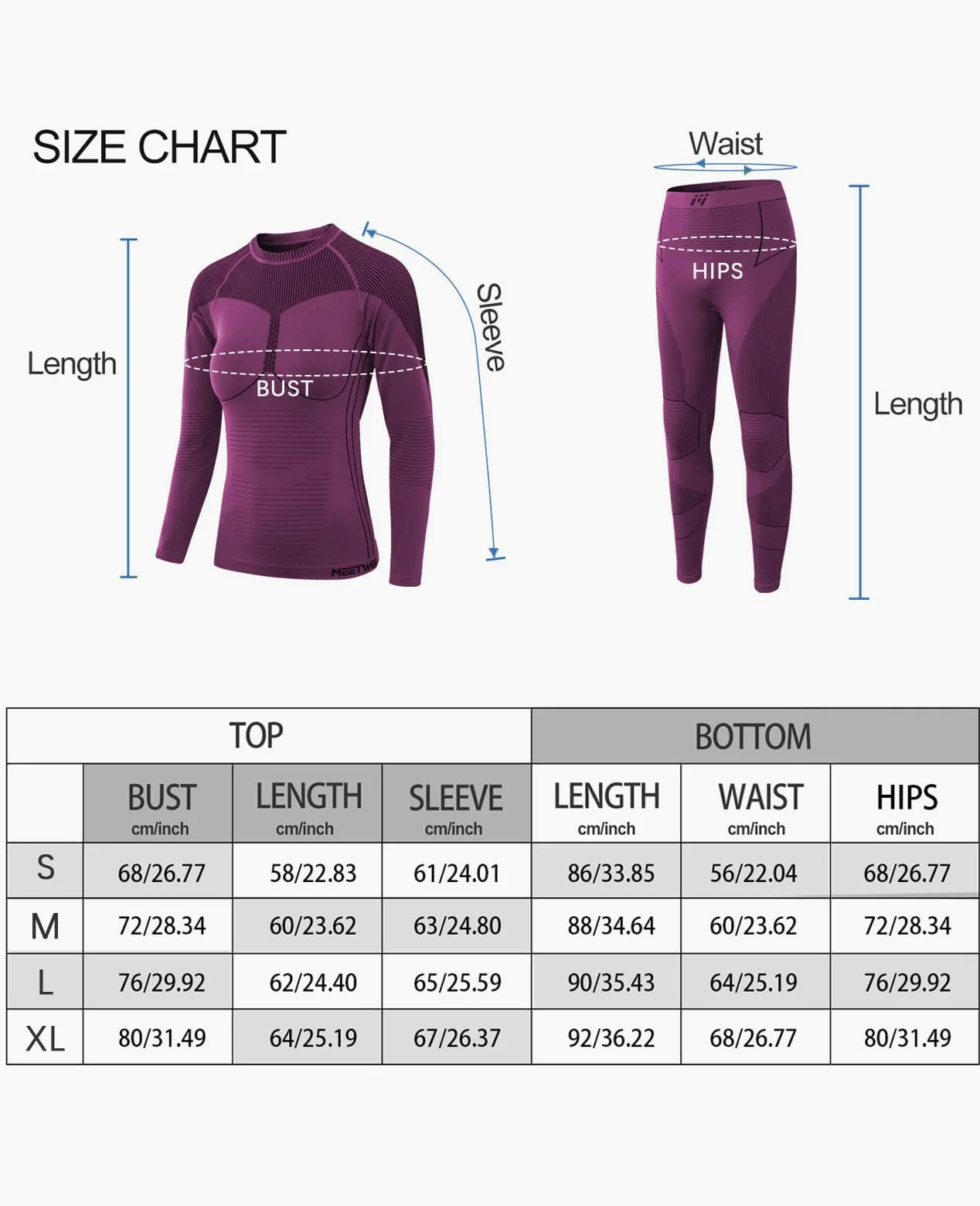 MEETWEE U50 Base Layer Set Femme