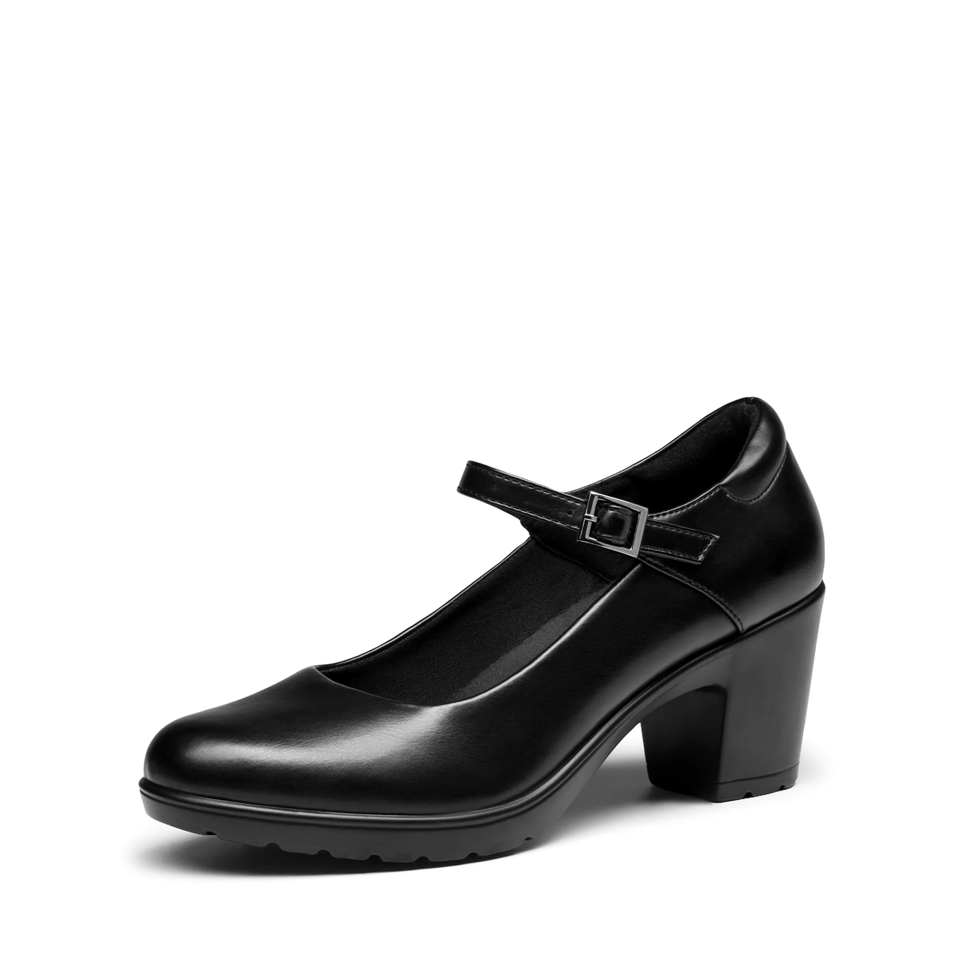 Dream Pairs Mary Janes Escarpins Confortables à Bout Rond avec Sangle de Cheville et Bout fermé pour Femme