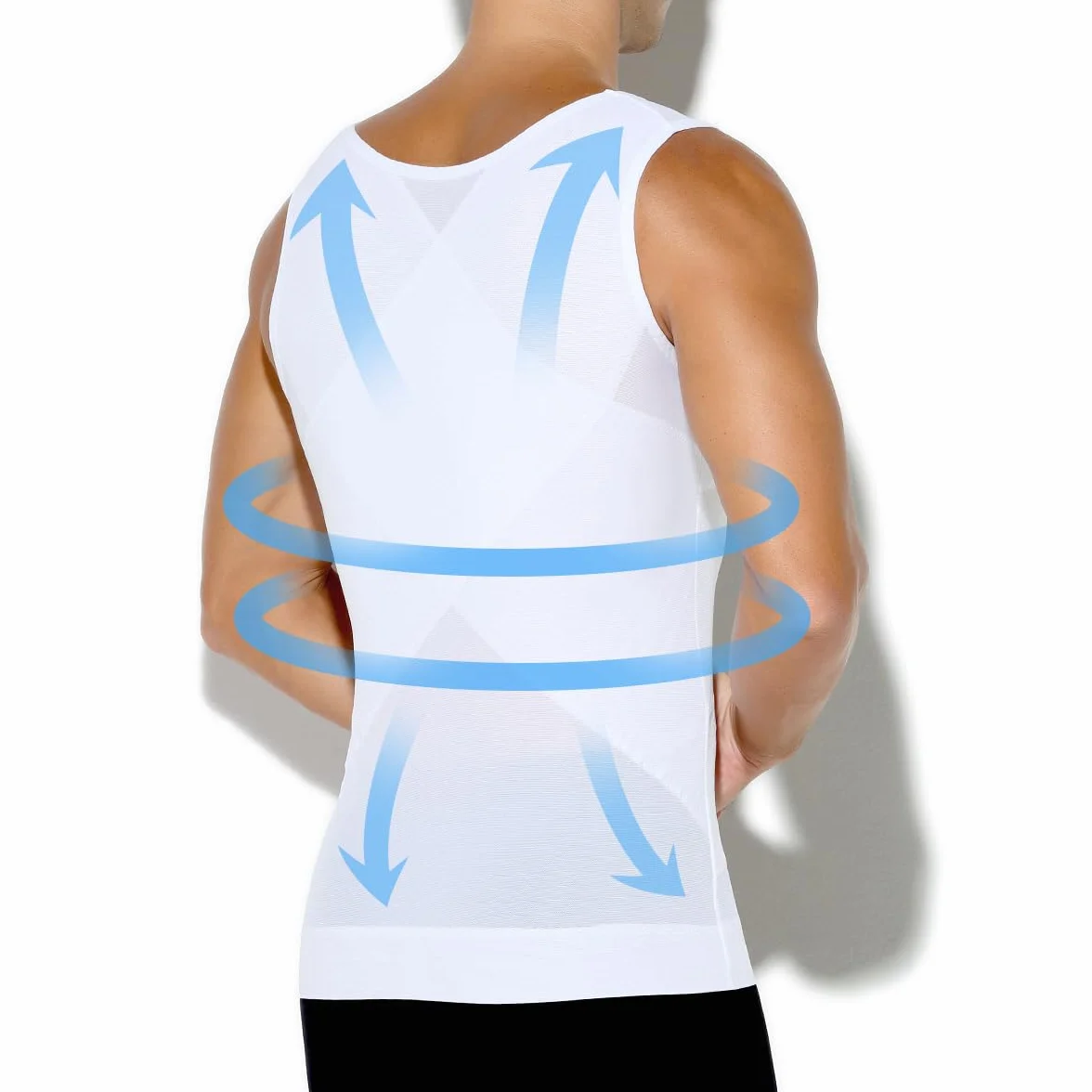 Casey Kevin Débardeur de Compression Homme Maillot de Corps Ventre Plat Homme sans Manche Gainant Minceur sous-vêtements Musculation Sport Top Body Shaper