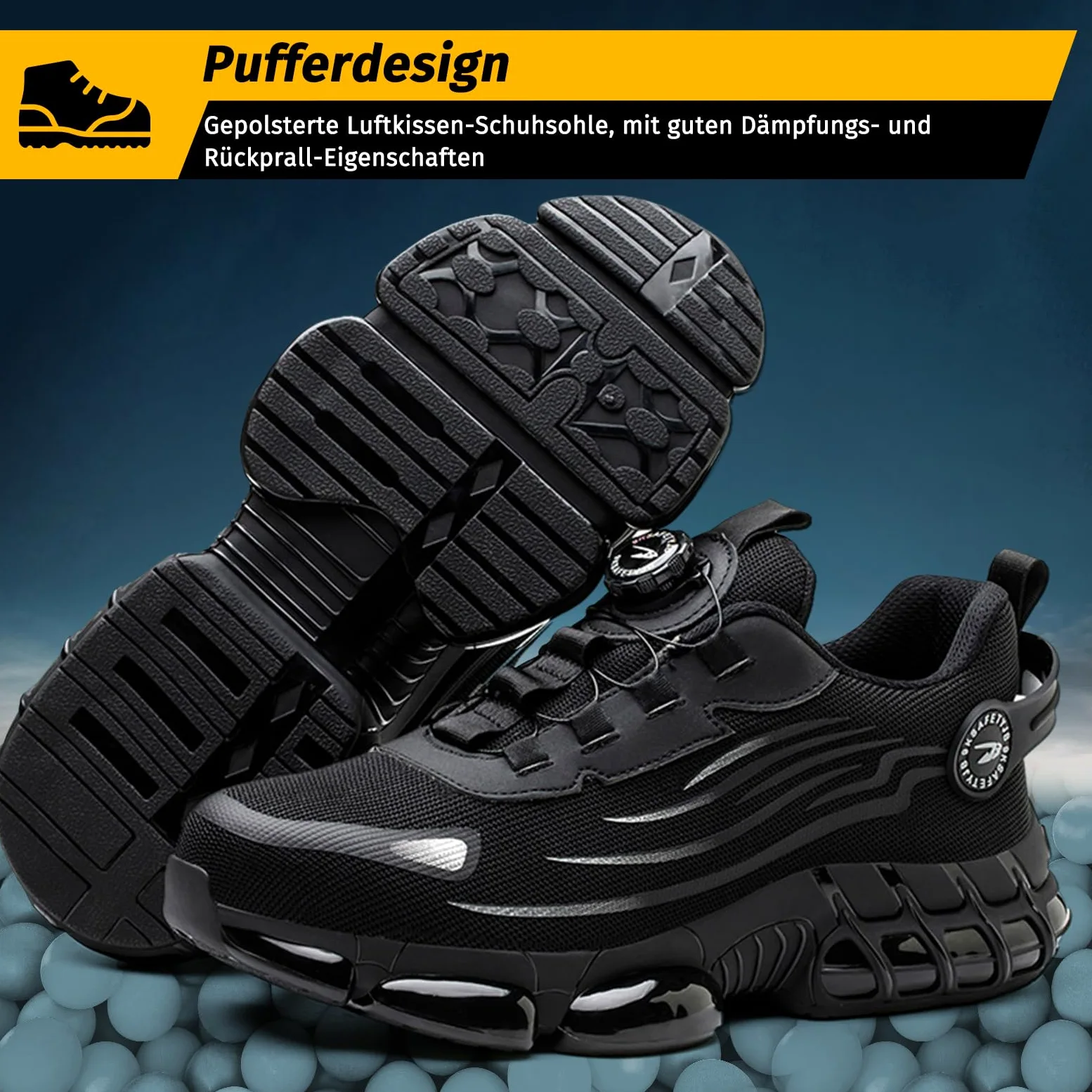 FOGOIN Chaussures de Sécurité Hommes S3, Baskets de Securite Femme, Chaussures de Travail Respirantes et Anti-Pénétration