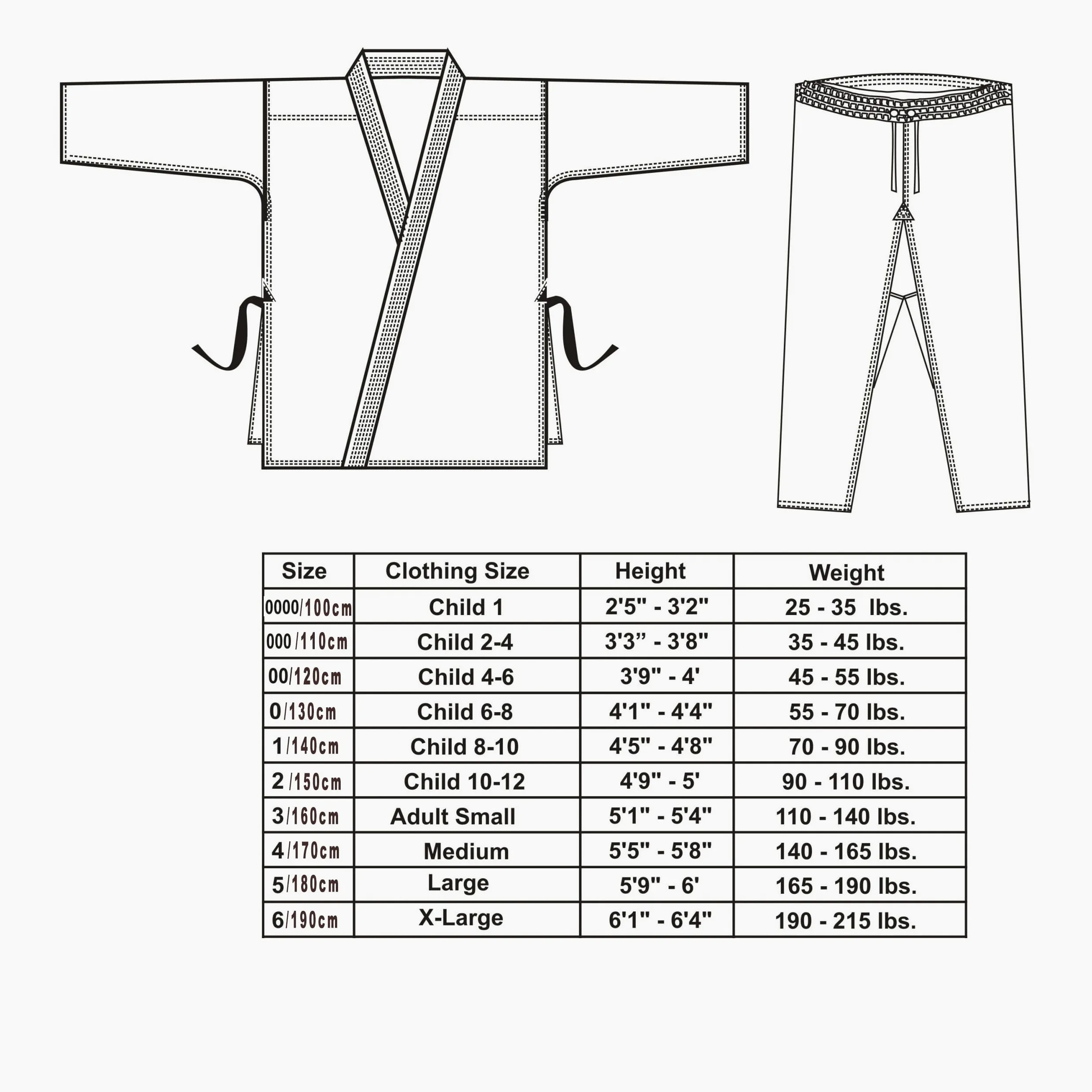 VERSAL Uniforme de karaté pour enfants/adultes | Costume de karaté blanc pour étudiant | Uniforme de karaté léger en polycoton de 226,8 g avec ceinture