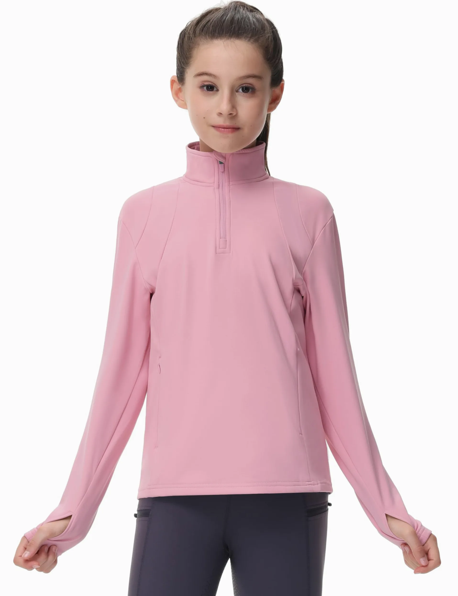 MoFiz Veste Sport Fille Veste Running Kids Polaire Chaude Veste Coupe-Pluie Légère Softshells Vestes
