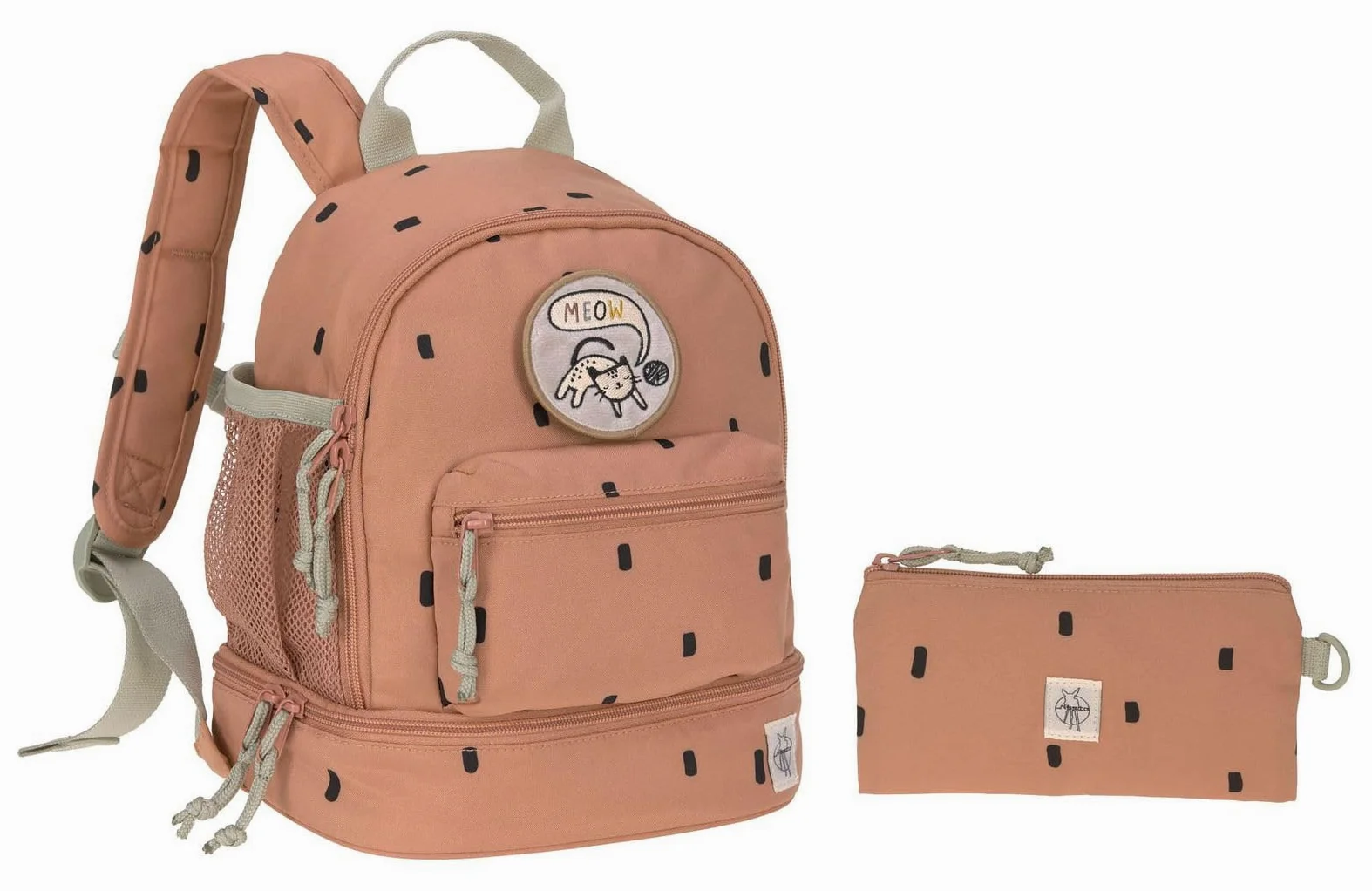Lässig Sac à dos pour enfants avec sangle de poitrine Sac à dos pour l'école maternelle 27 cm, 6,5 litres, 3 ans/Mini Backpack Happy Prints Caramel