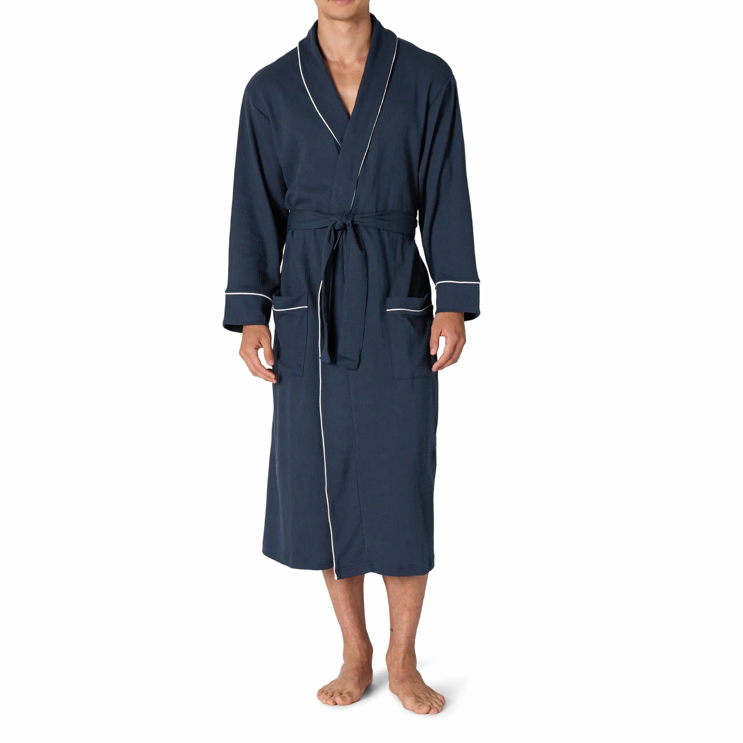 Amazon Essentials Homme Peignoir Léger et Gaufré (Disponible en Grandes Tailles et Grandes Longueurs)