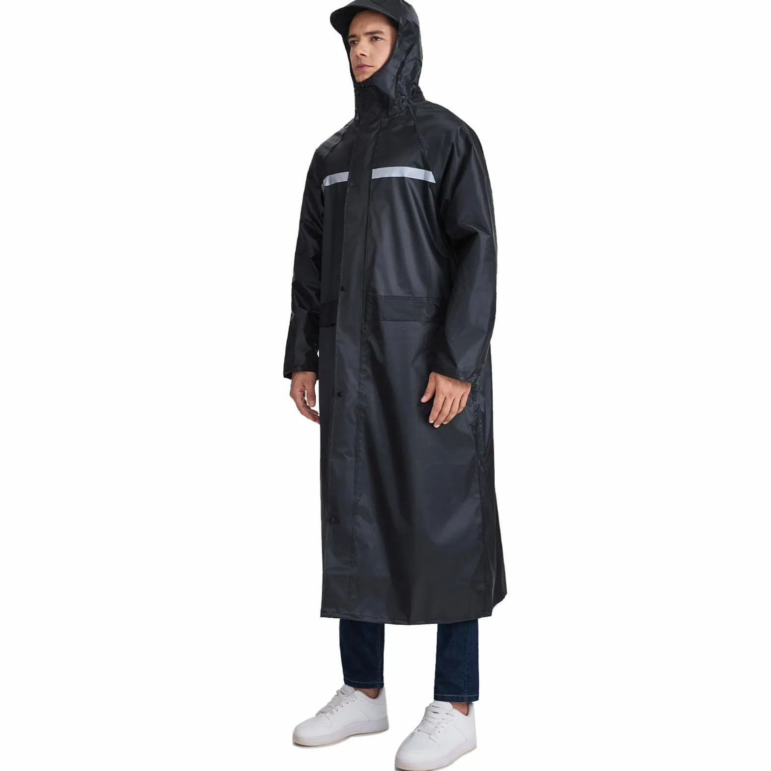 Poncho Pluie Imperméable, Velo Vêtements Homme Femme, Coupe Vent Vêtements de Sécurité, Idéal pour Randonnée, Camping, Voyages