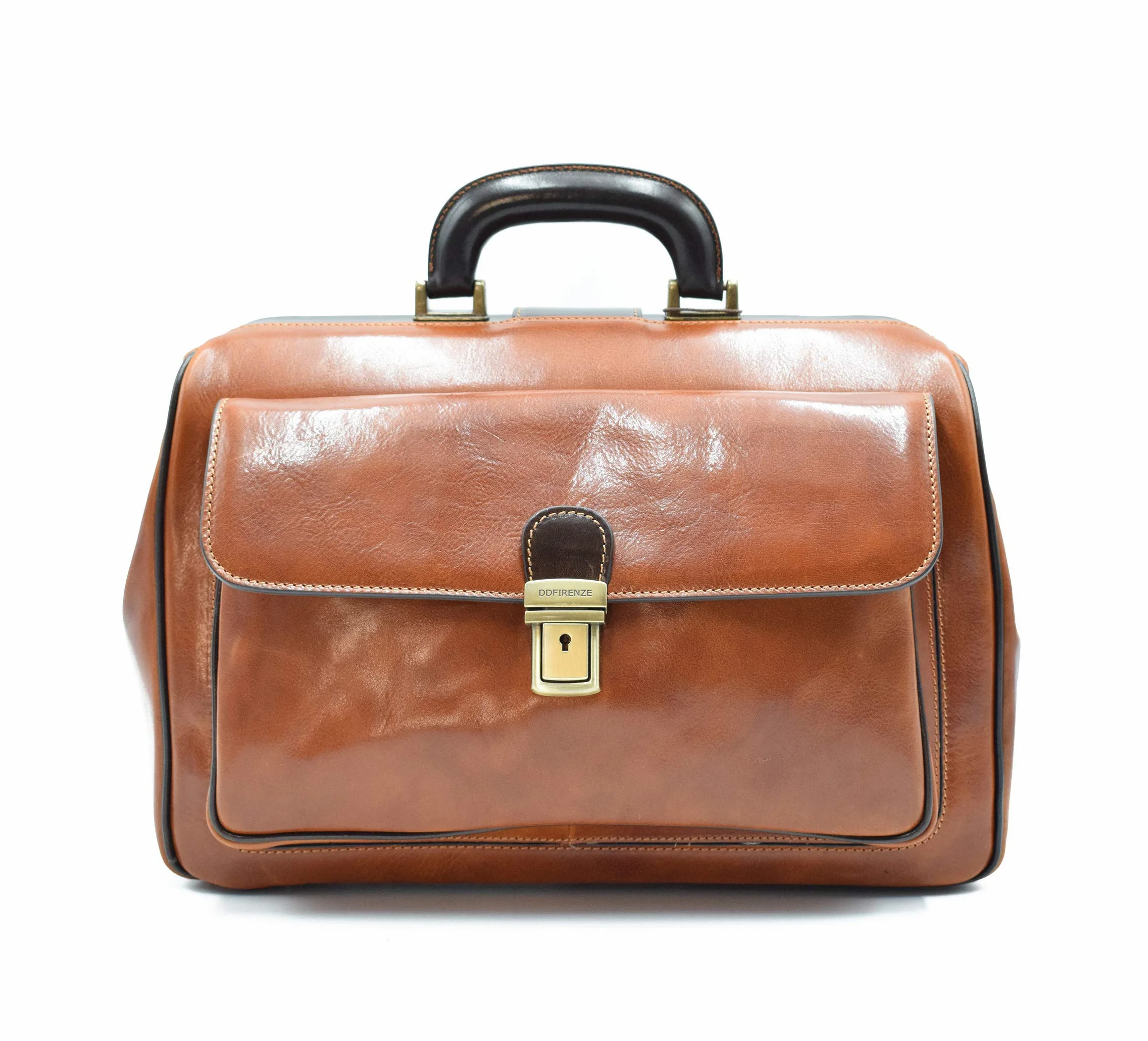 D&D - Sacoches médicaux en cuir véritable anglais Man – D&D0203 Bicolor – Fabriqué en Italie