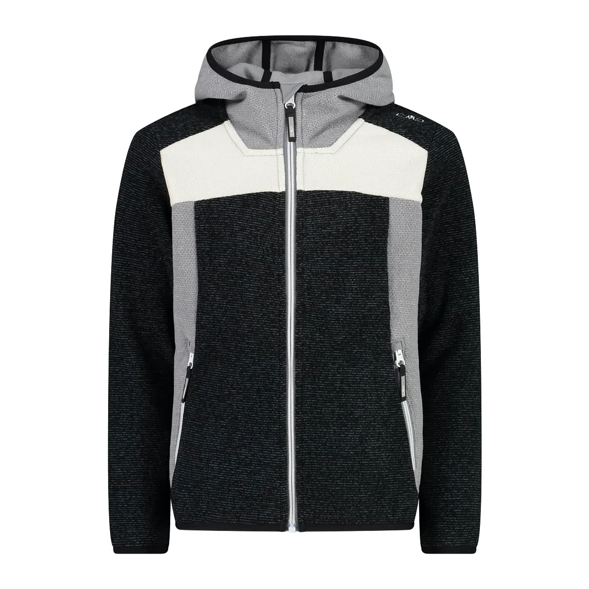 CMP Giacca Da Bambina In Pile Knit Tech Con Cappuccio Fisso jacket Mixte enfant