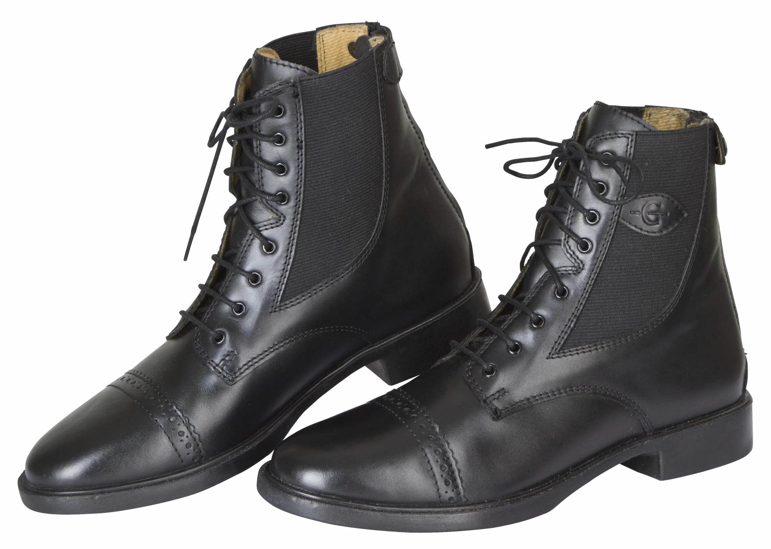 Kerbl Schnürstiefelette Monaco Glattleder, Schwarz GR. 40, Bottes d'équitation pour Femme - Noir - Schwarz (Schwarz; 19-0303), 40 EU