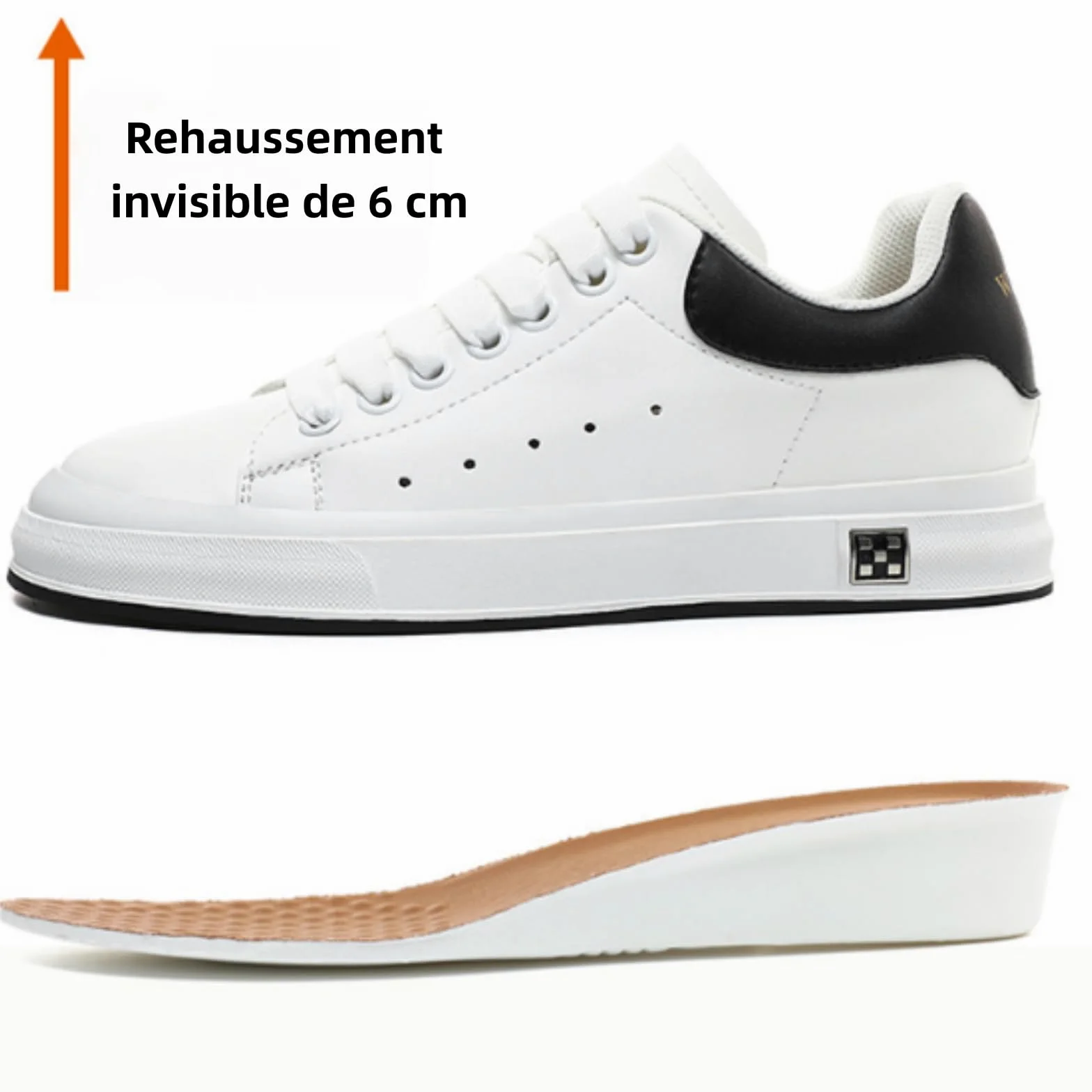 Elevate Chaussures de Sport 10 cm pour Homme - Invisible - avec rehaussement intérieur de 4 + 6 + 8 cm - Maille Respirante - Chaussures Tendance - Chaussures de Loisirs