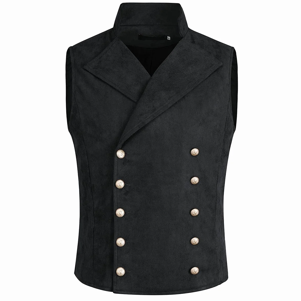 Allthemen Gilet de Costume Homme décontracté à double boutonnage de couleur unie pour le printemps et l'automne avec poches