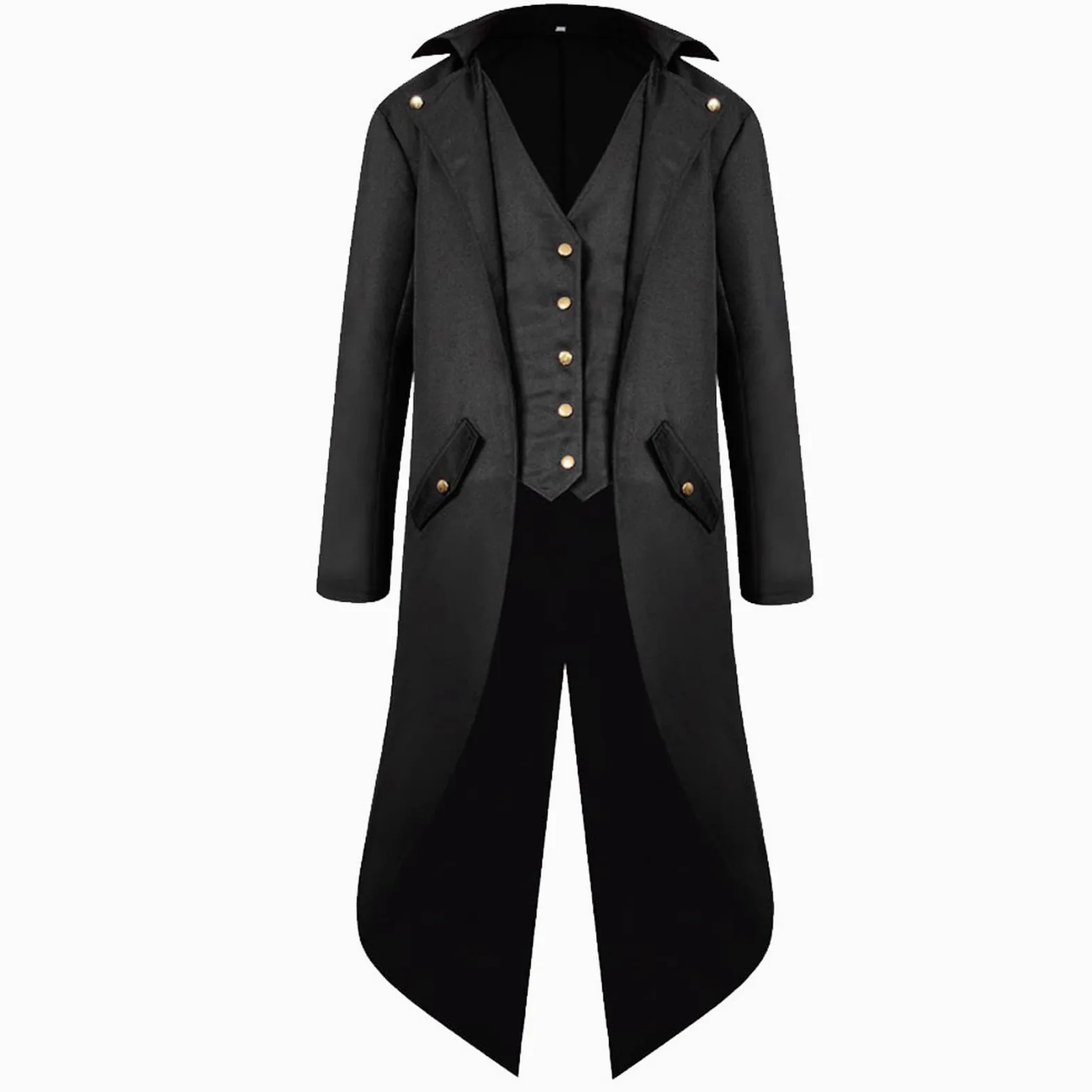 Gothden Veste vintage gothique victorienne pour homme Costume d'Halloween
