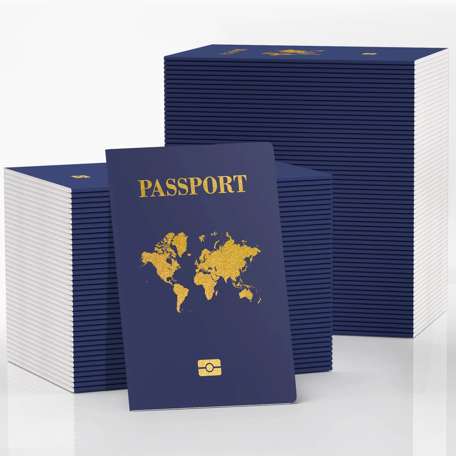 Lot de 100 carnets de passeport vierges bleus