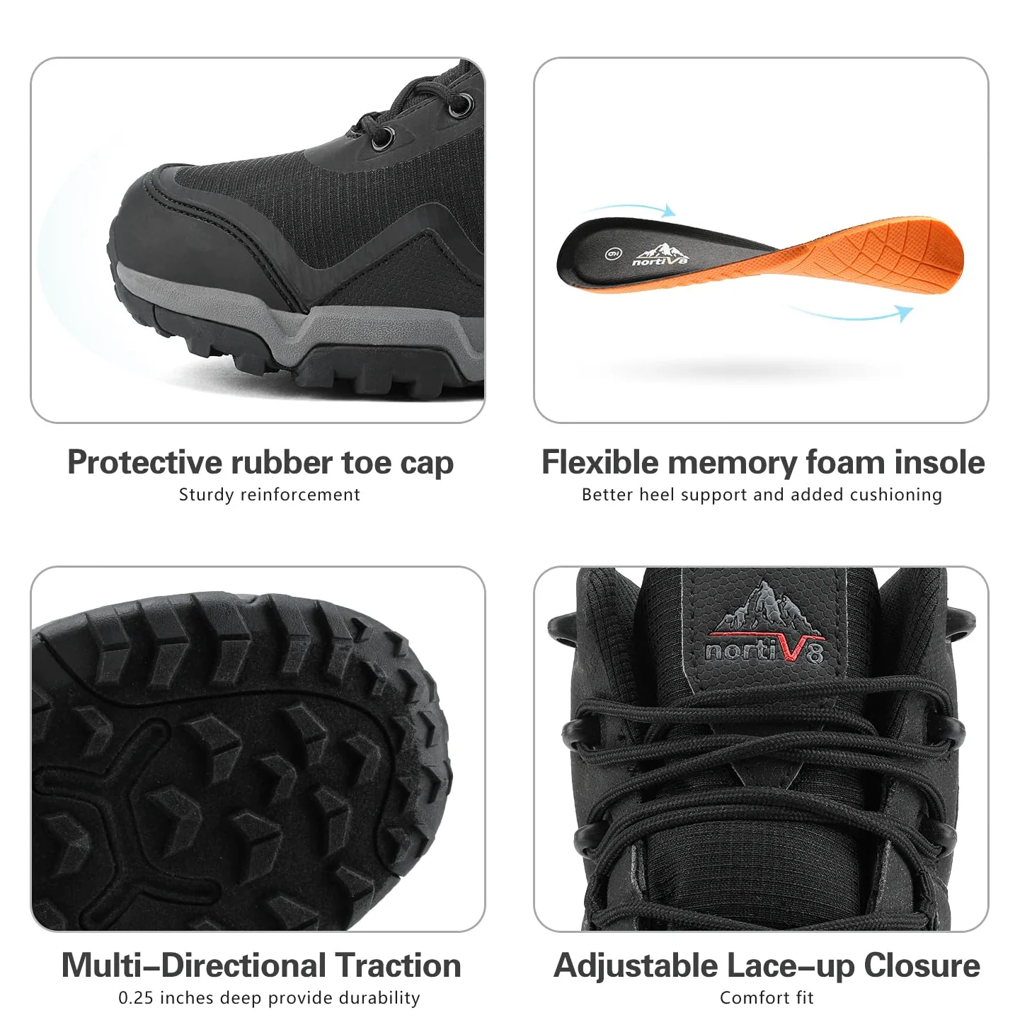 NORTIV 8 Chaussures De Randonnée Montante Bottes Hommes Imperméables pour Extérieur