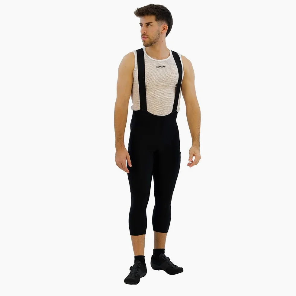 Santini Collants à bretelles 3/4 résistants à l'eau